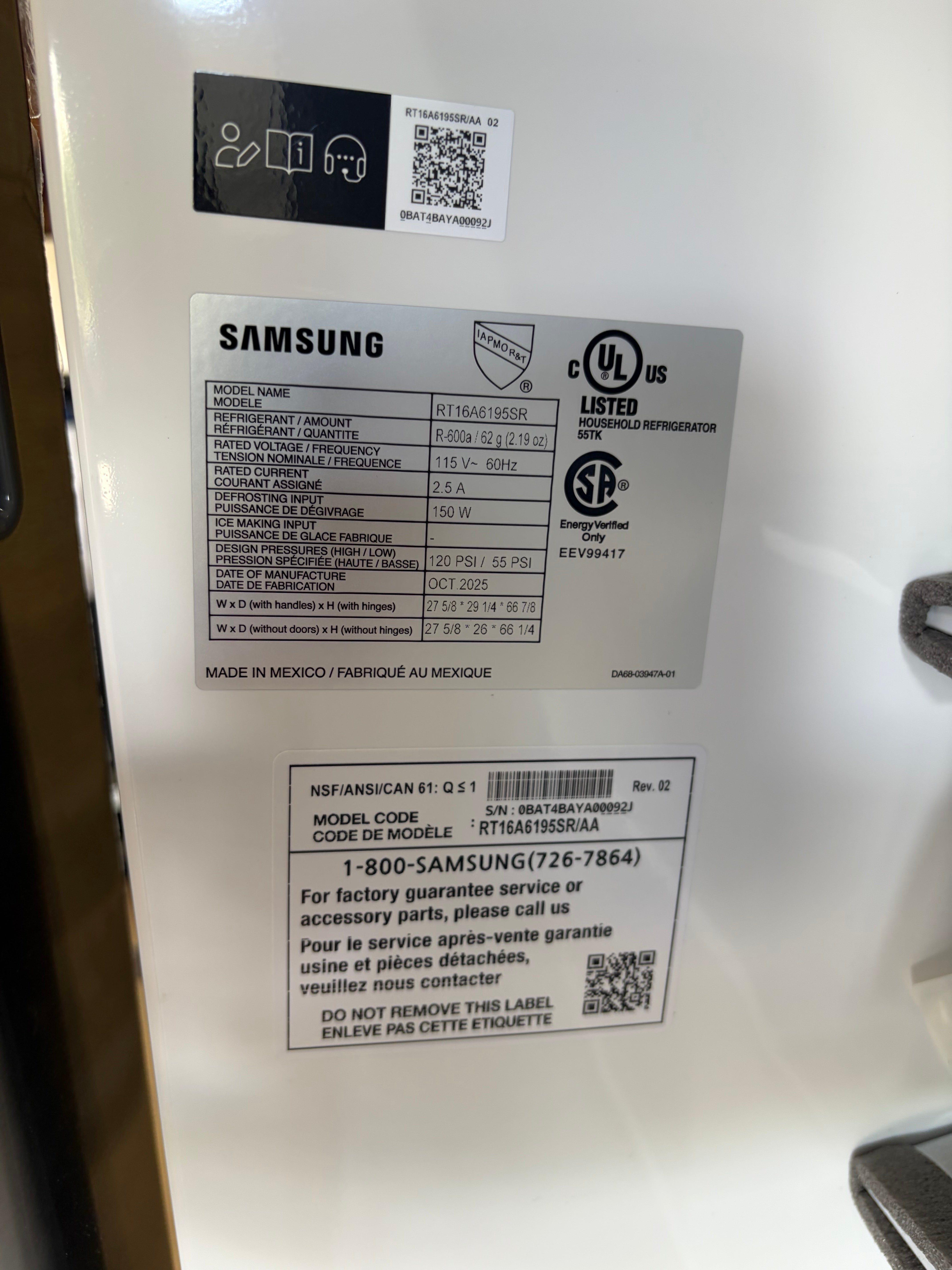 Samsung 15.6-Cu. Ft. Top Freezer Refrigerator with All-Around Cooling