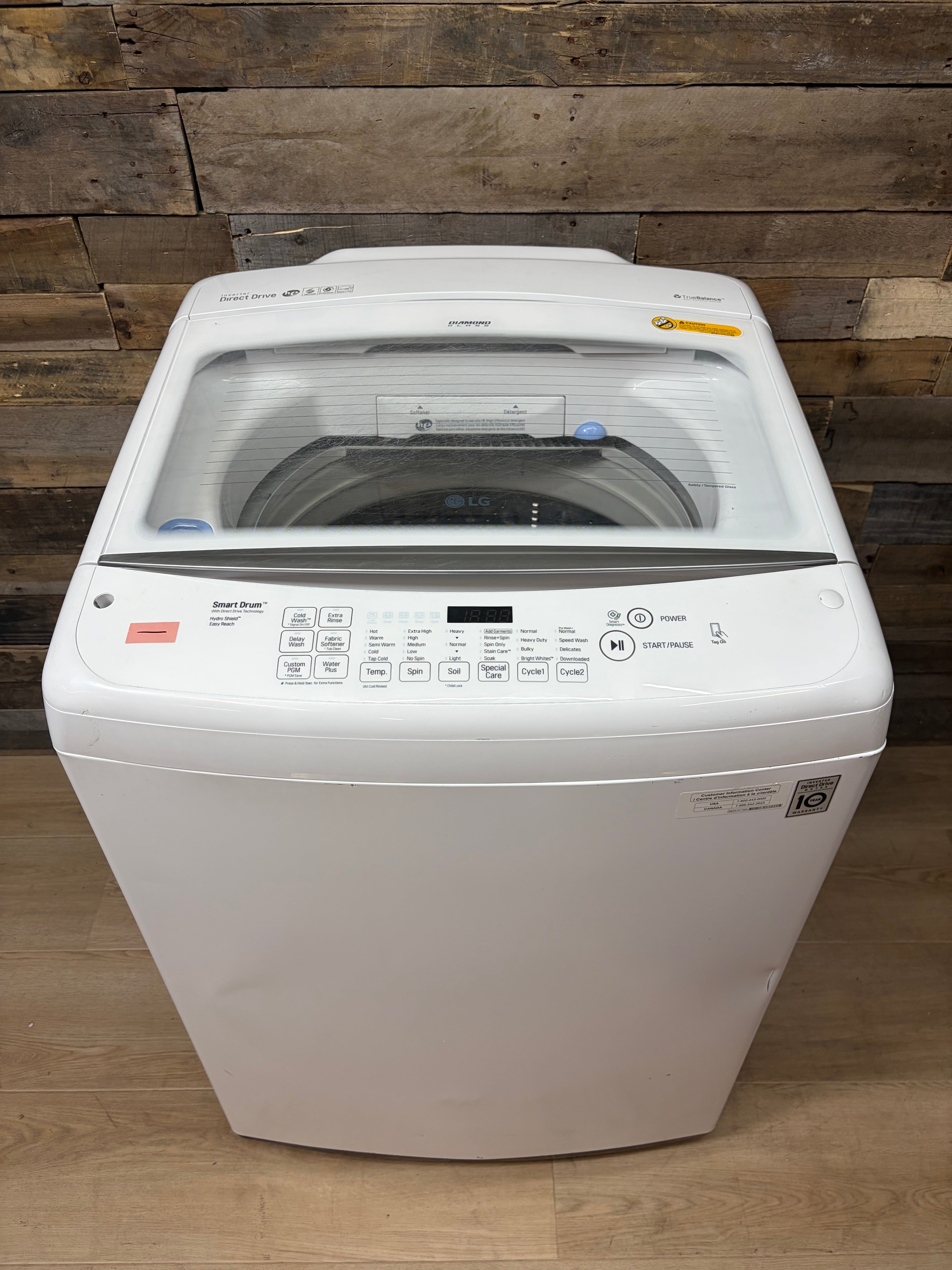 LG Direct Drive SmartDrum Glass Top Washer