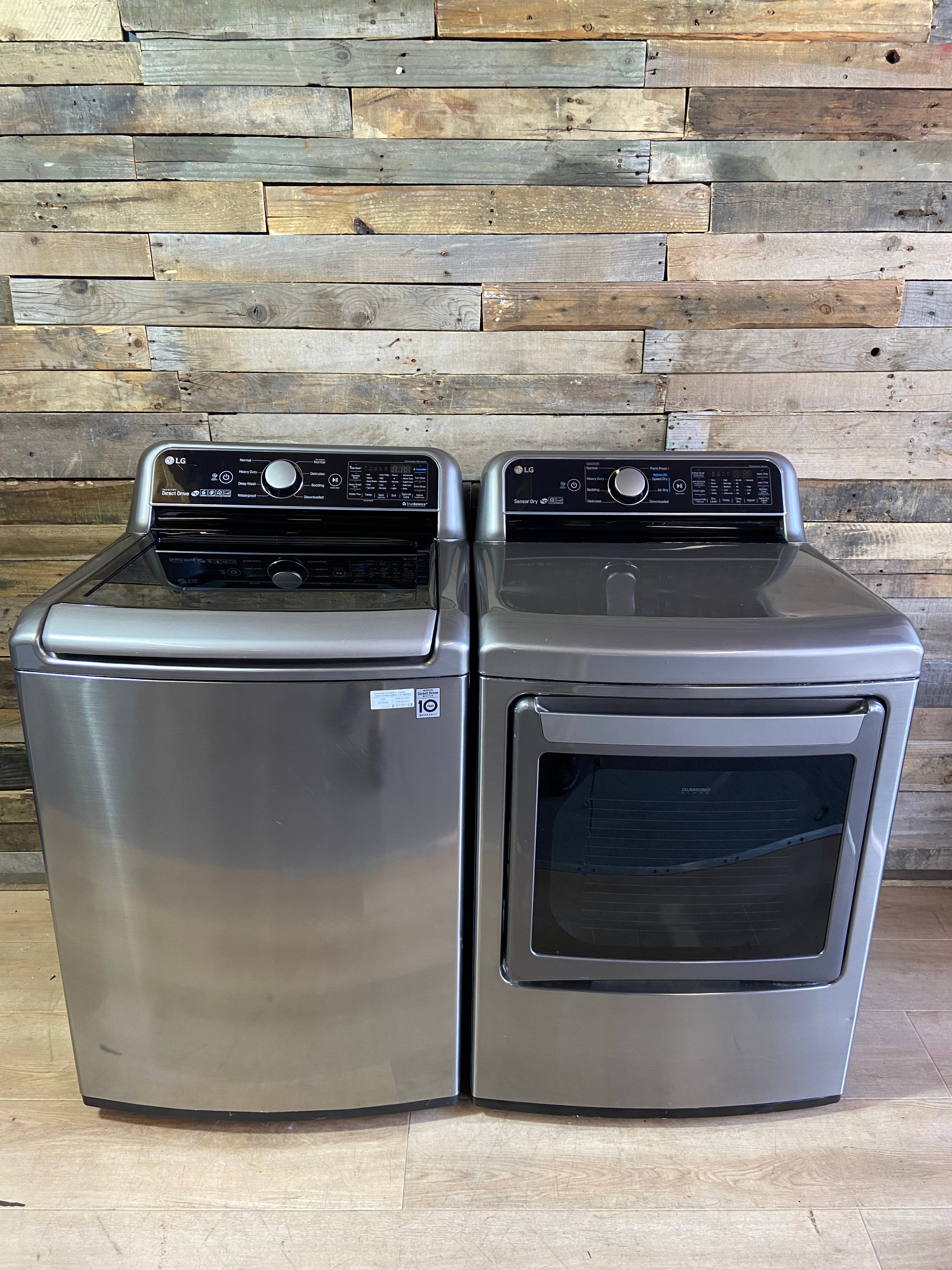 LG Grey Direct Drive Top Load Set