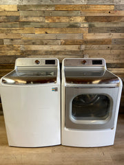 LG White Extra Large Capacity Washer & Dryer Set 5.5 Cu. Ft. Washer / 7.3 Cu. Ft. Dryer
