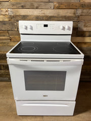 Whirlpool White Glass Top Range