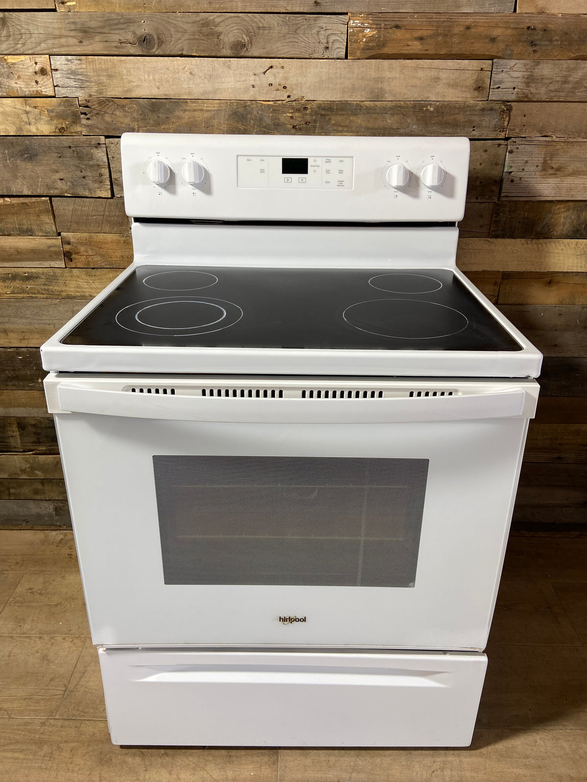 Whirlpool White Glass Top Range