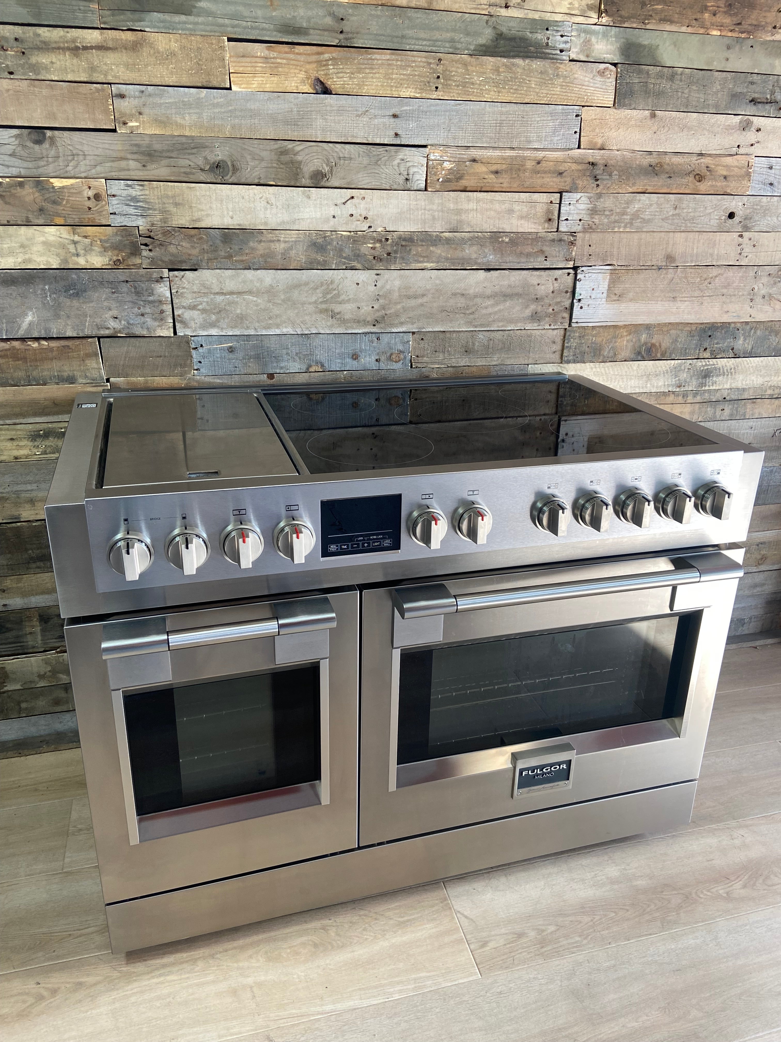 Fulgor Milano F6PIR485GS1 48-Inch Professional Electric Range with Glass Cooktop and Double Ovens