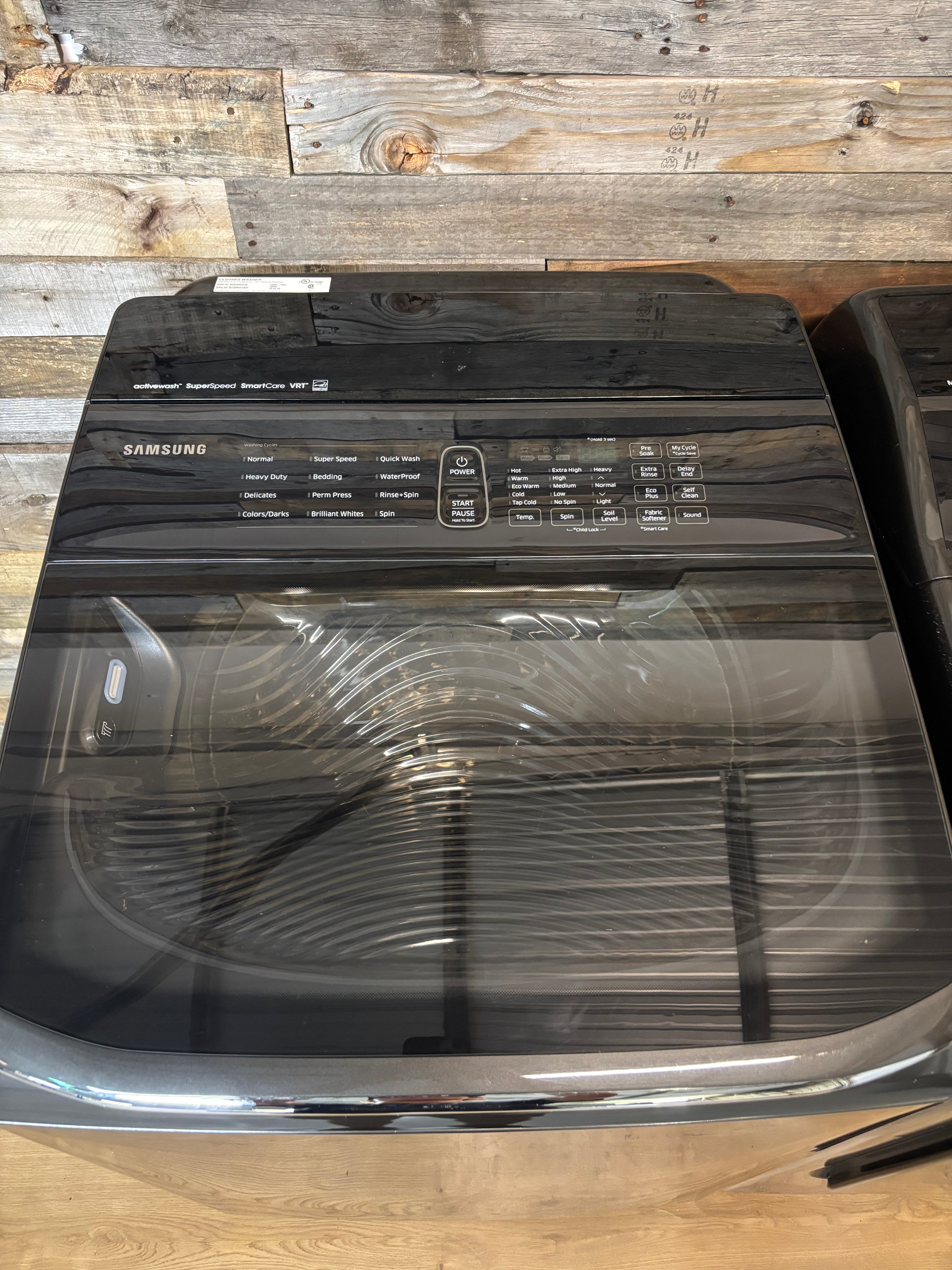 Black Stainless Samsung ActiveWash Top Load Set