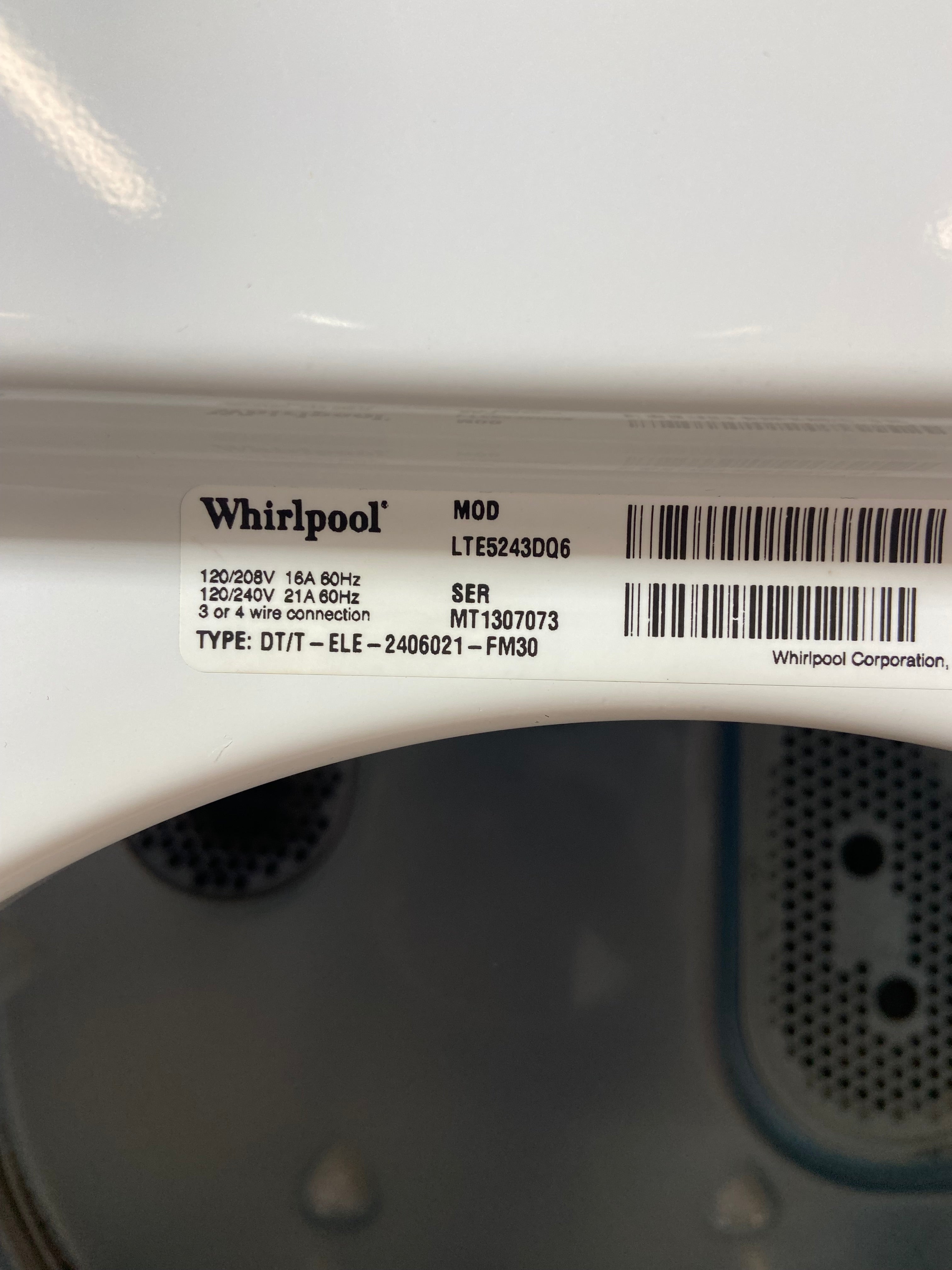 Whirlpool ThinTwin Washer & Dryer Stackable