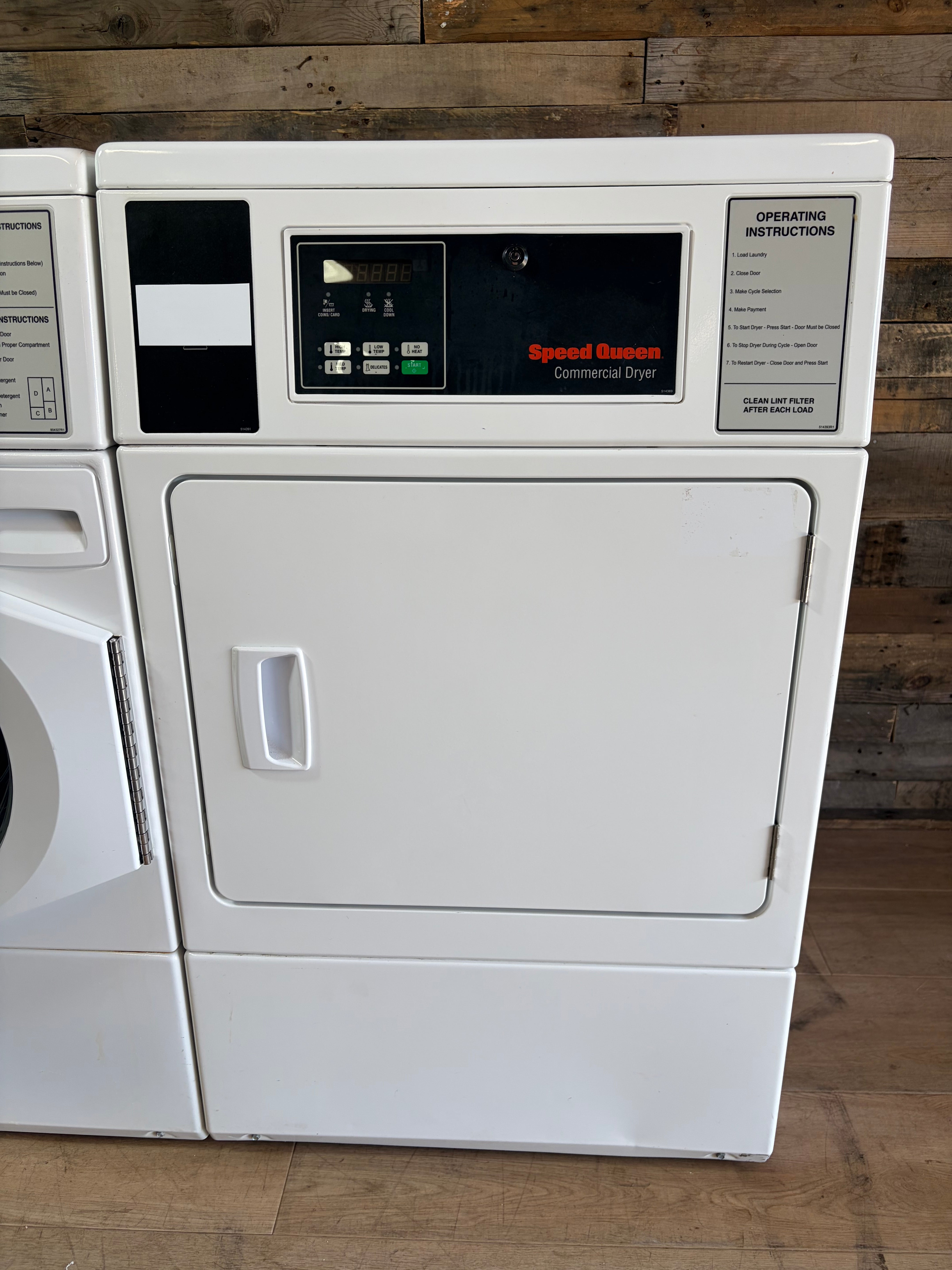 SpeedQueen Commercial Front Load Washer Dryer Set