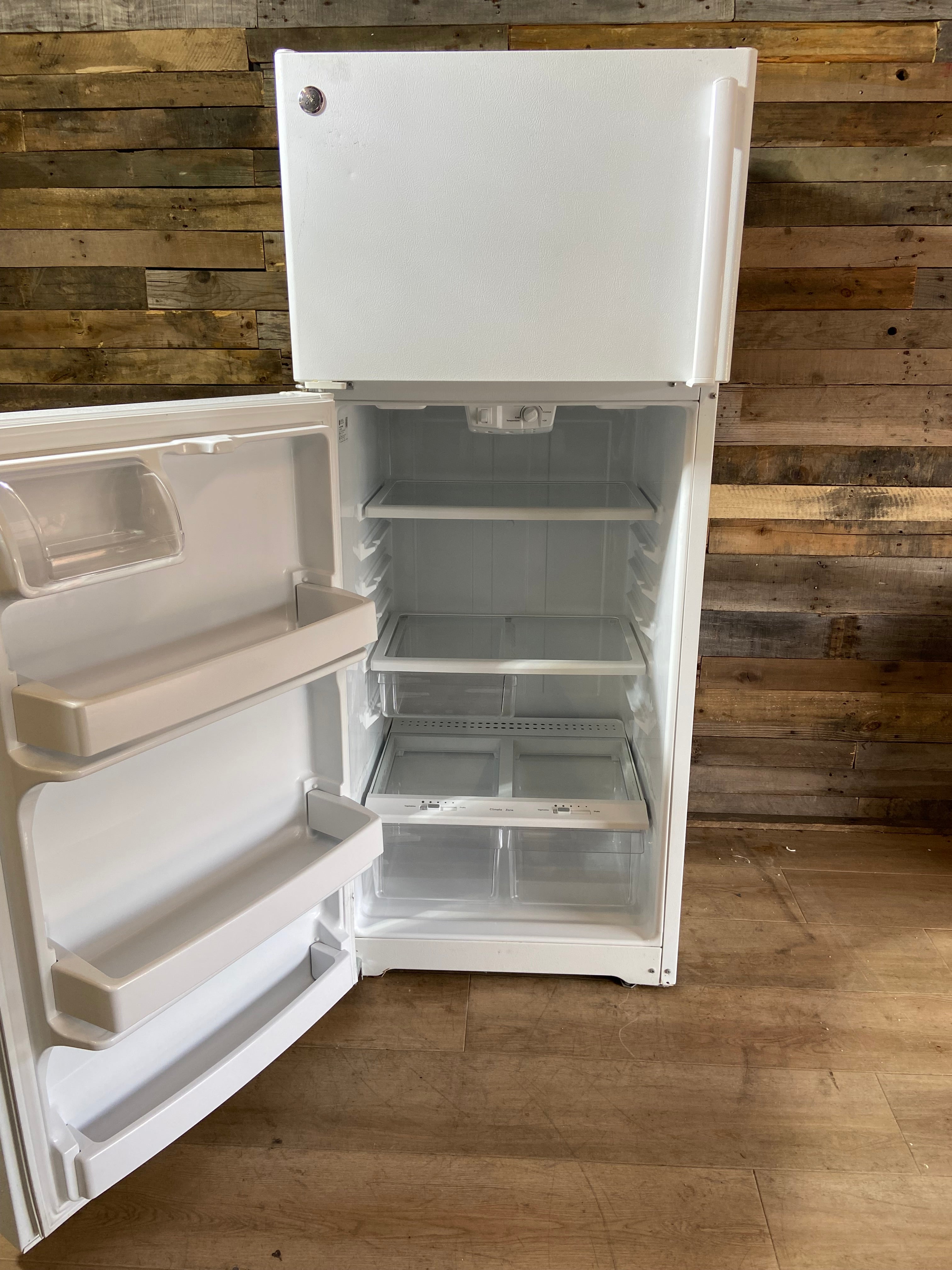 GE White Top Bottom Refrigerator