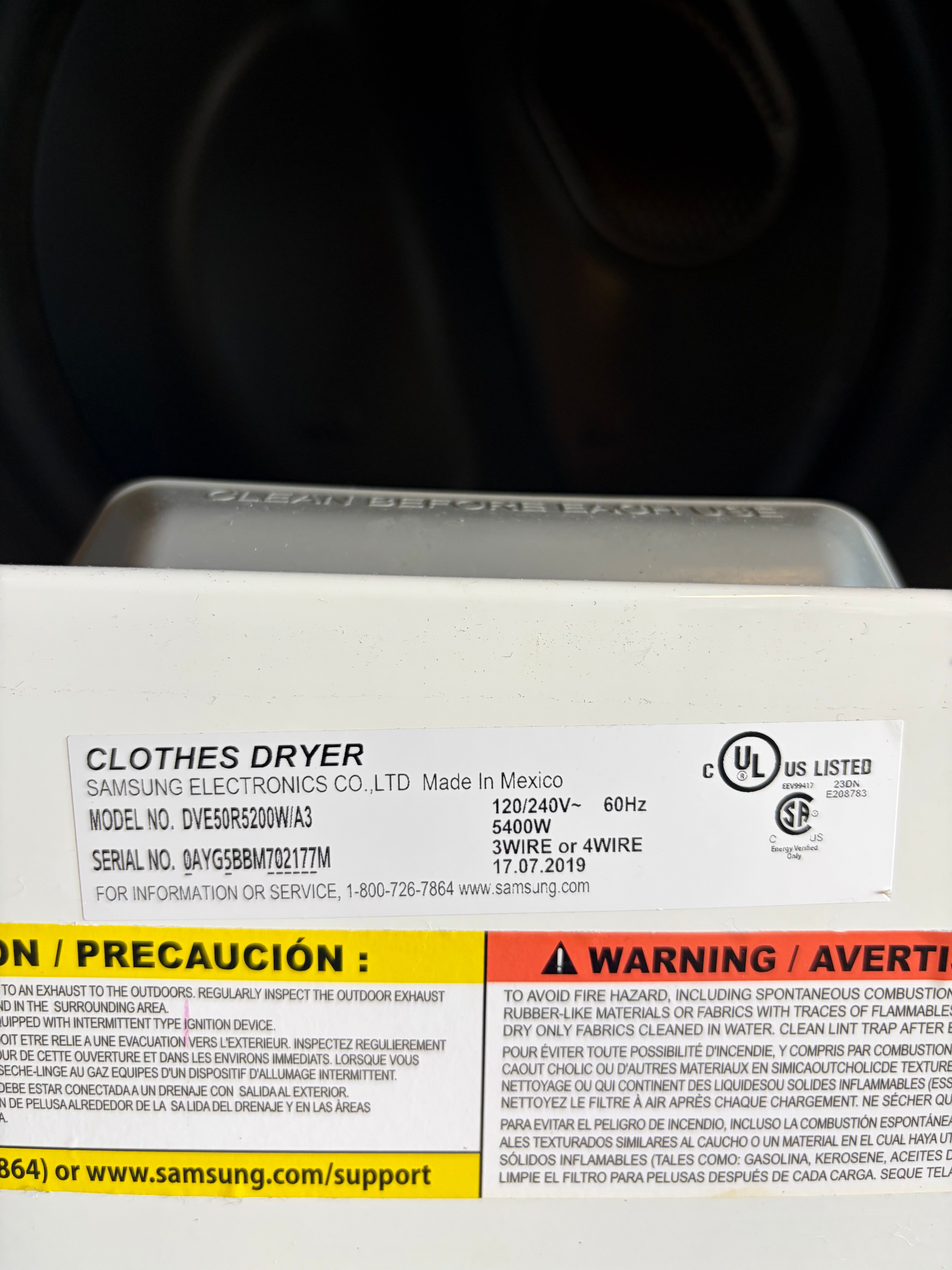 Samsung Super Capacity Glass Top Washer & Dryer Set