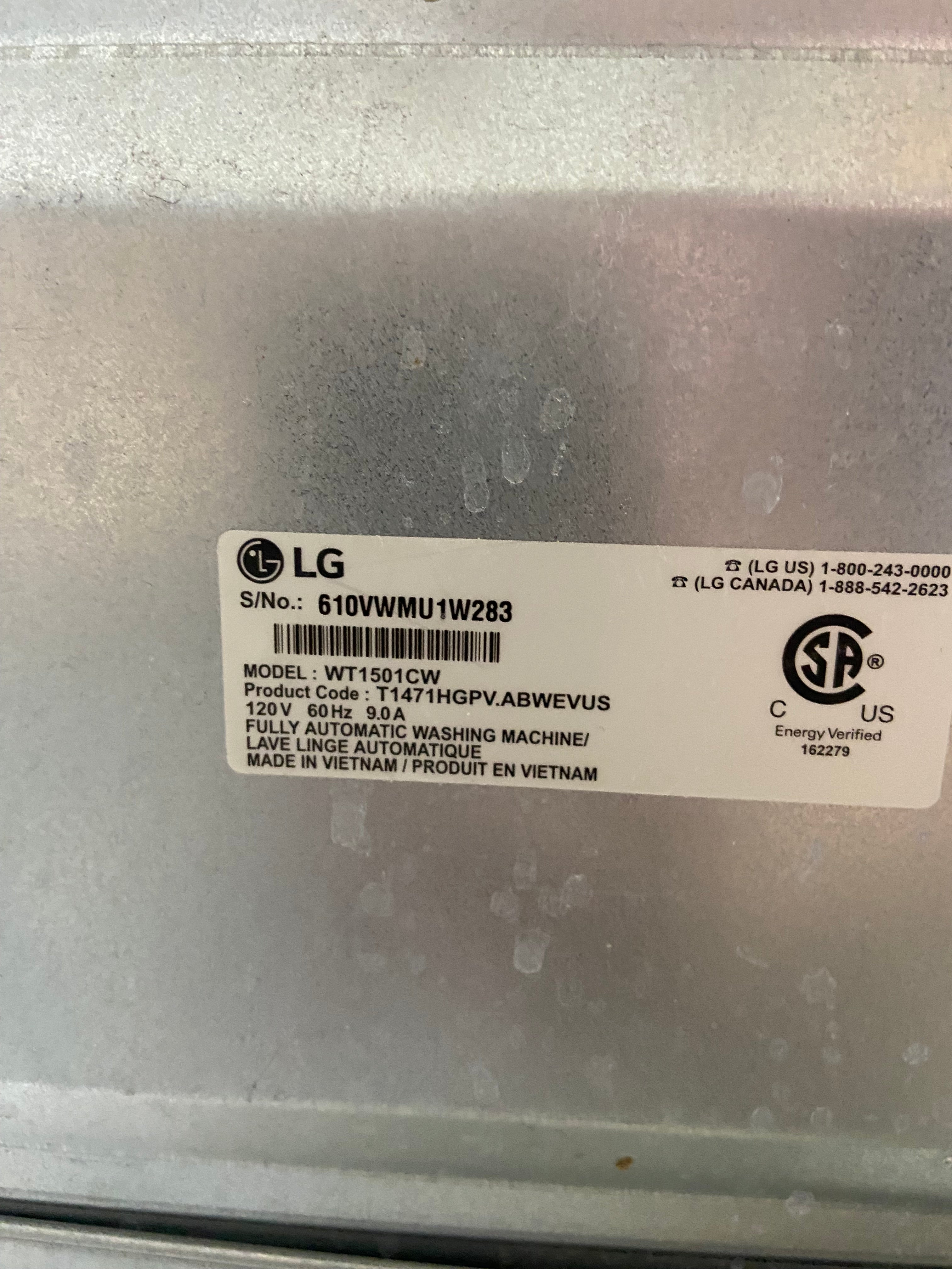 LG Direct Drive Smart Drum Top Load Washer