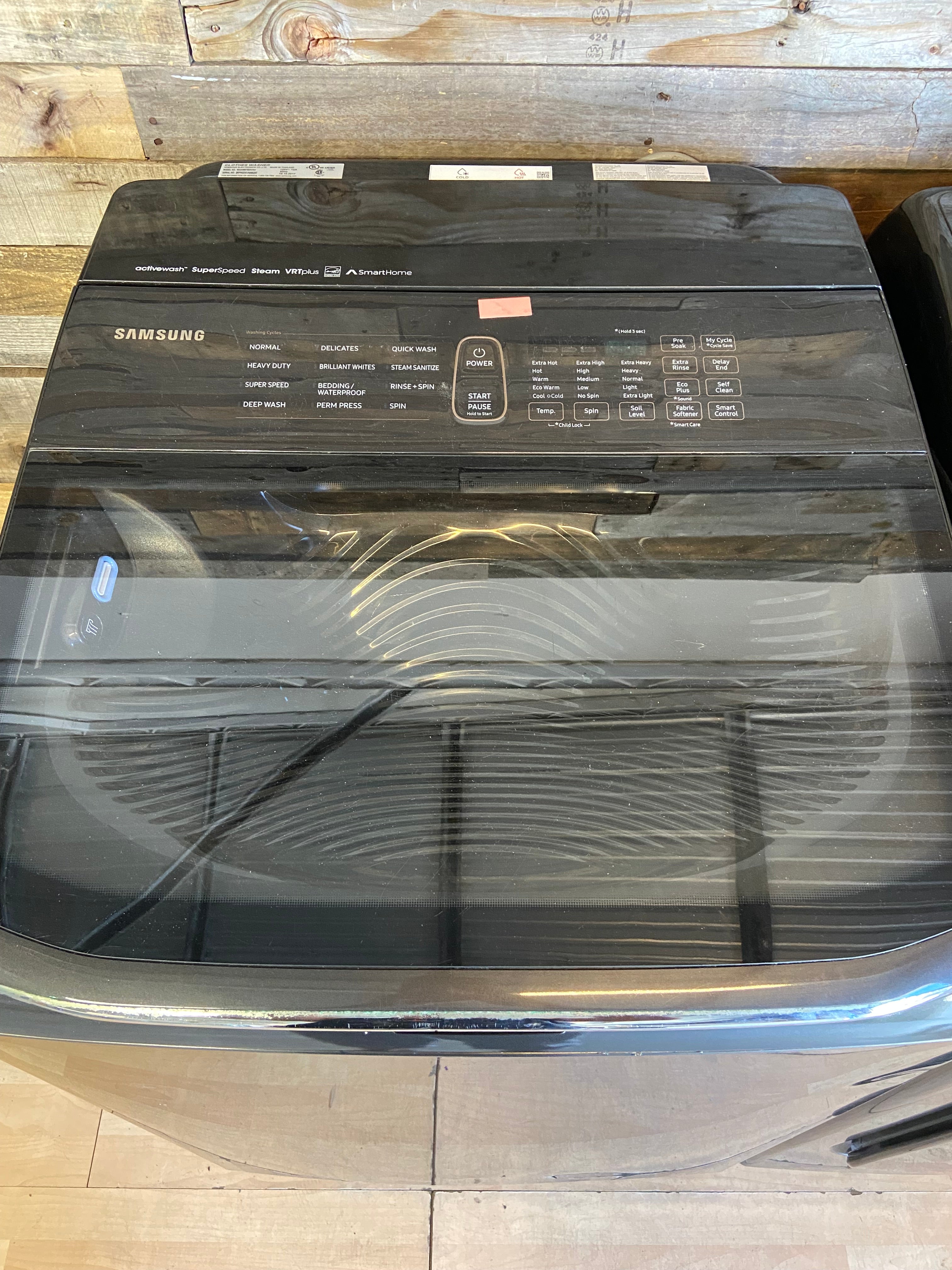 Black Stainless Samsung ActiveWash Top Load Set