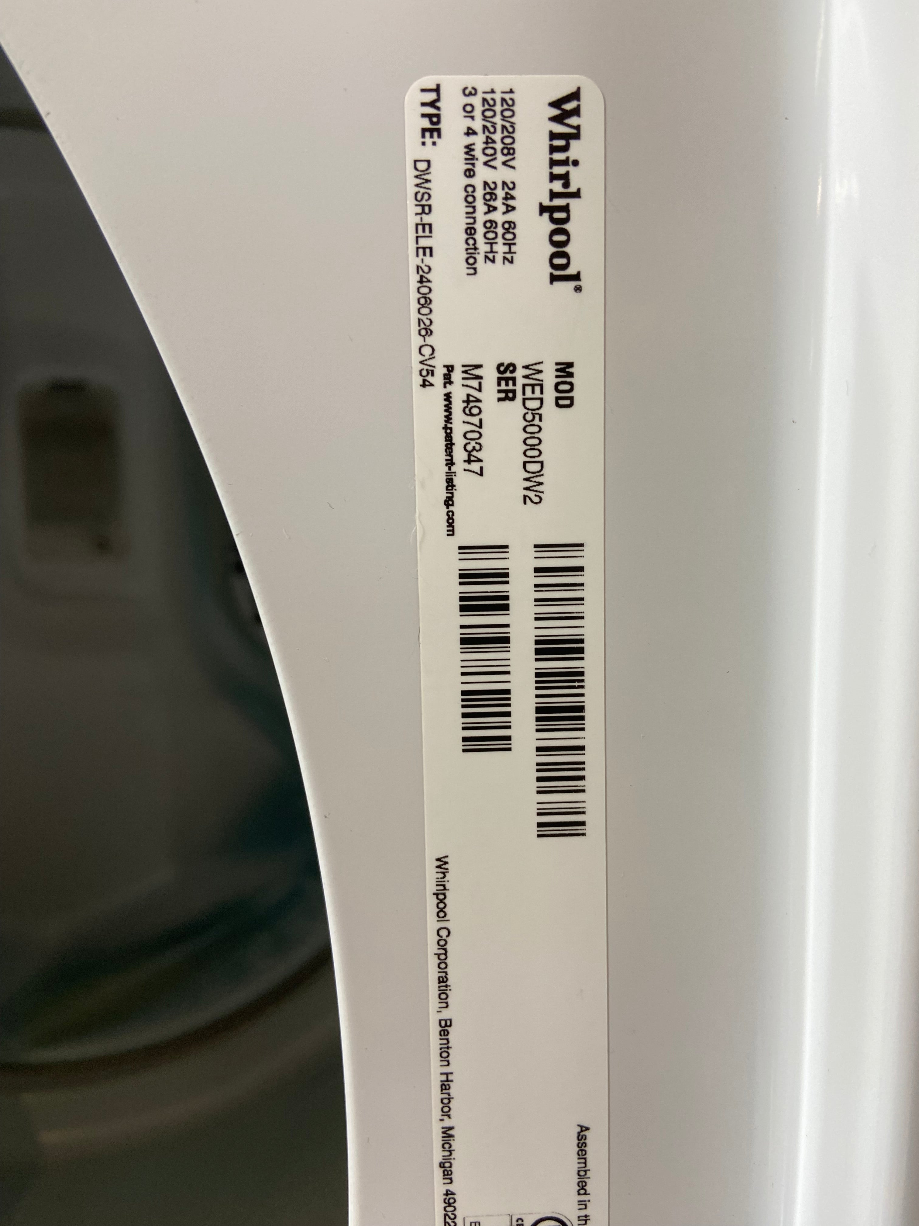 Whirlpool Top Load Washer & Dryer Set