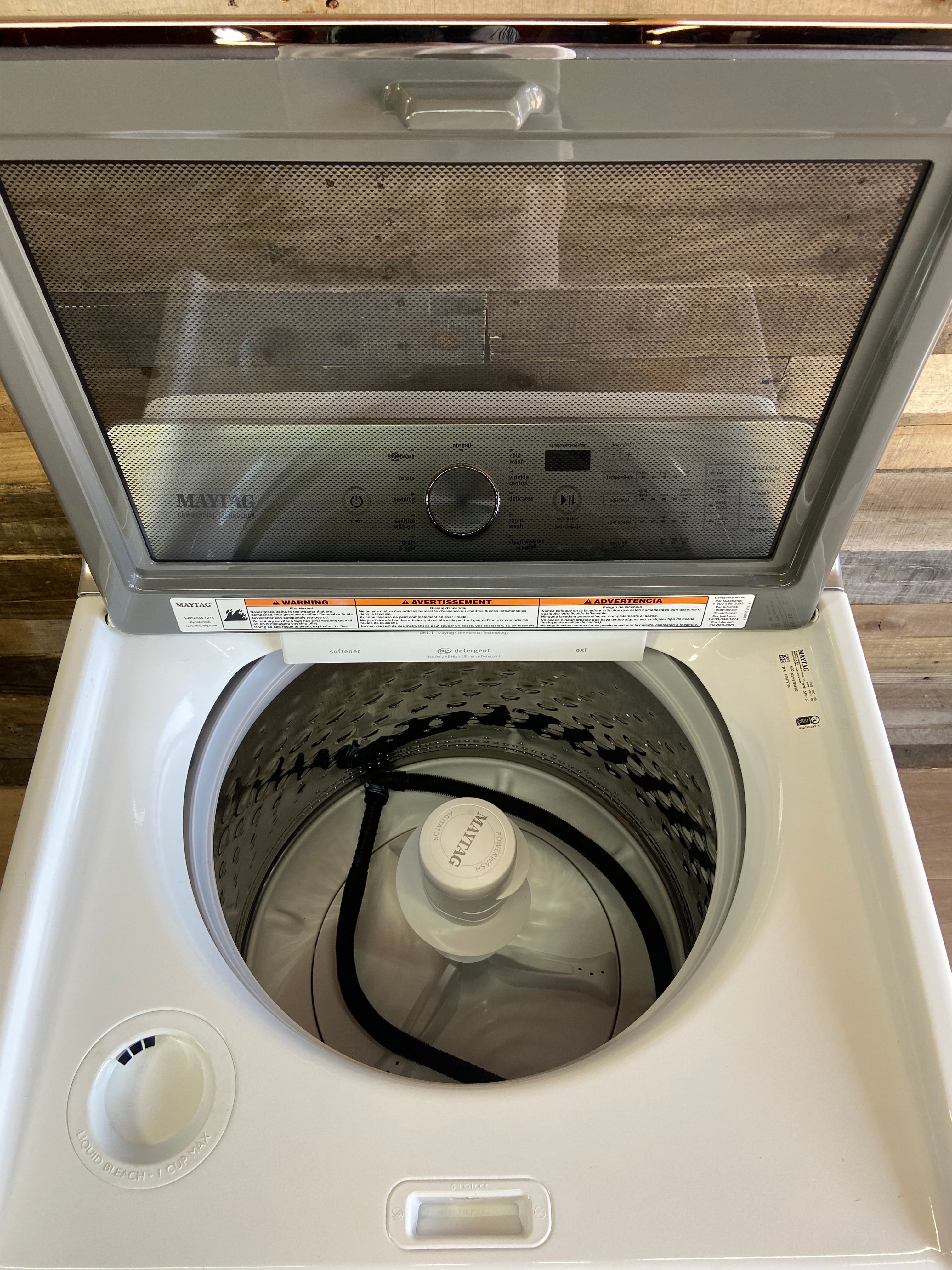 Maytag Commercial Technology Glass Lid Top Load Washer