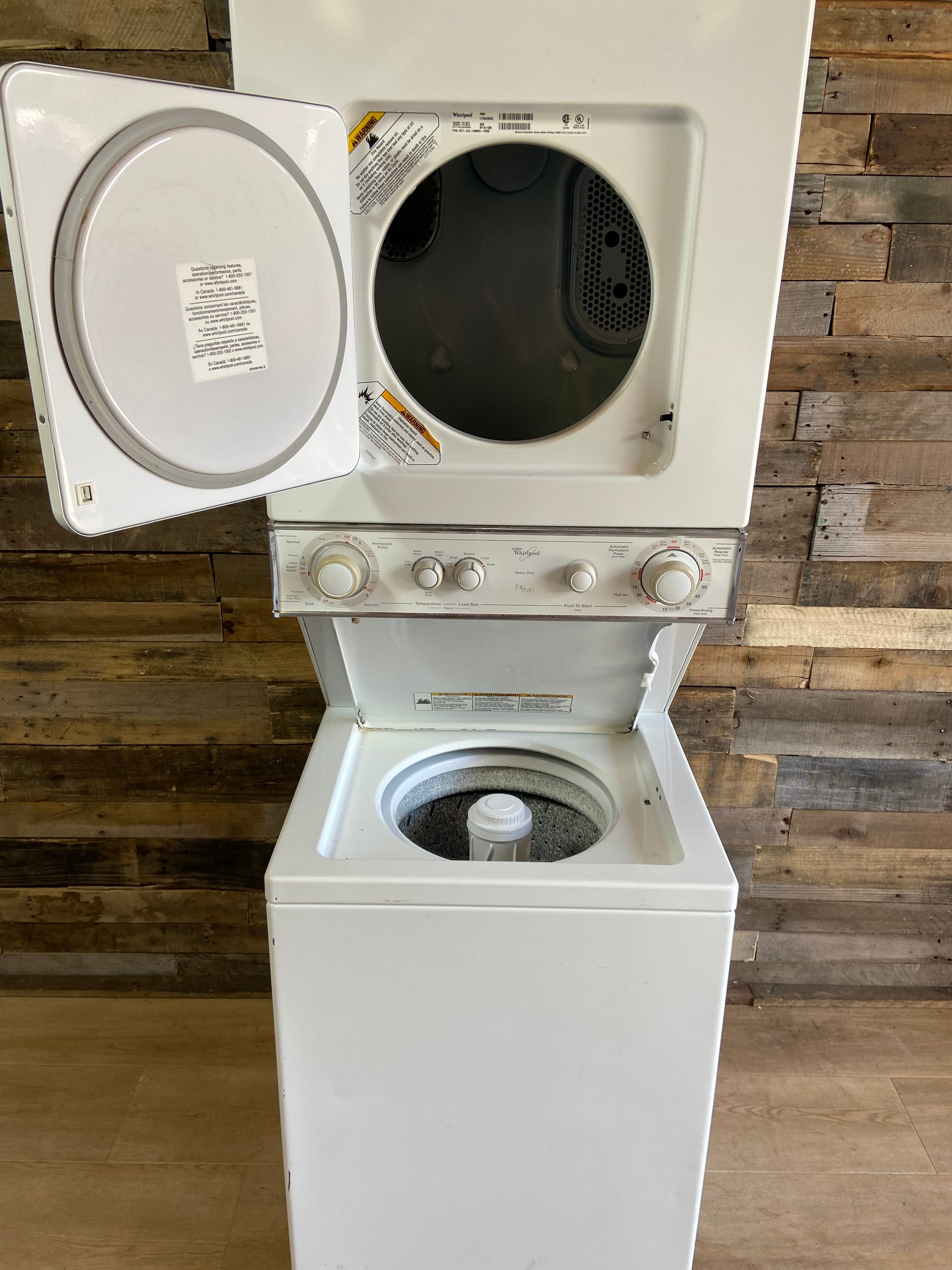 Whirlpool Thin Twin 24inch Stackable (240v)