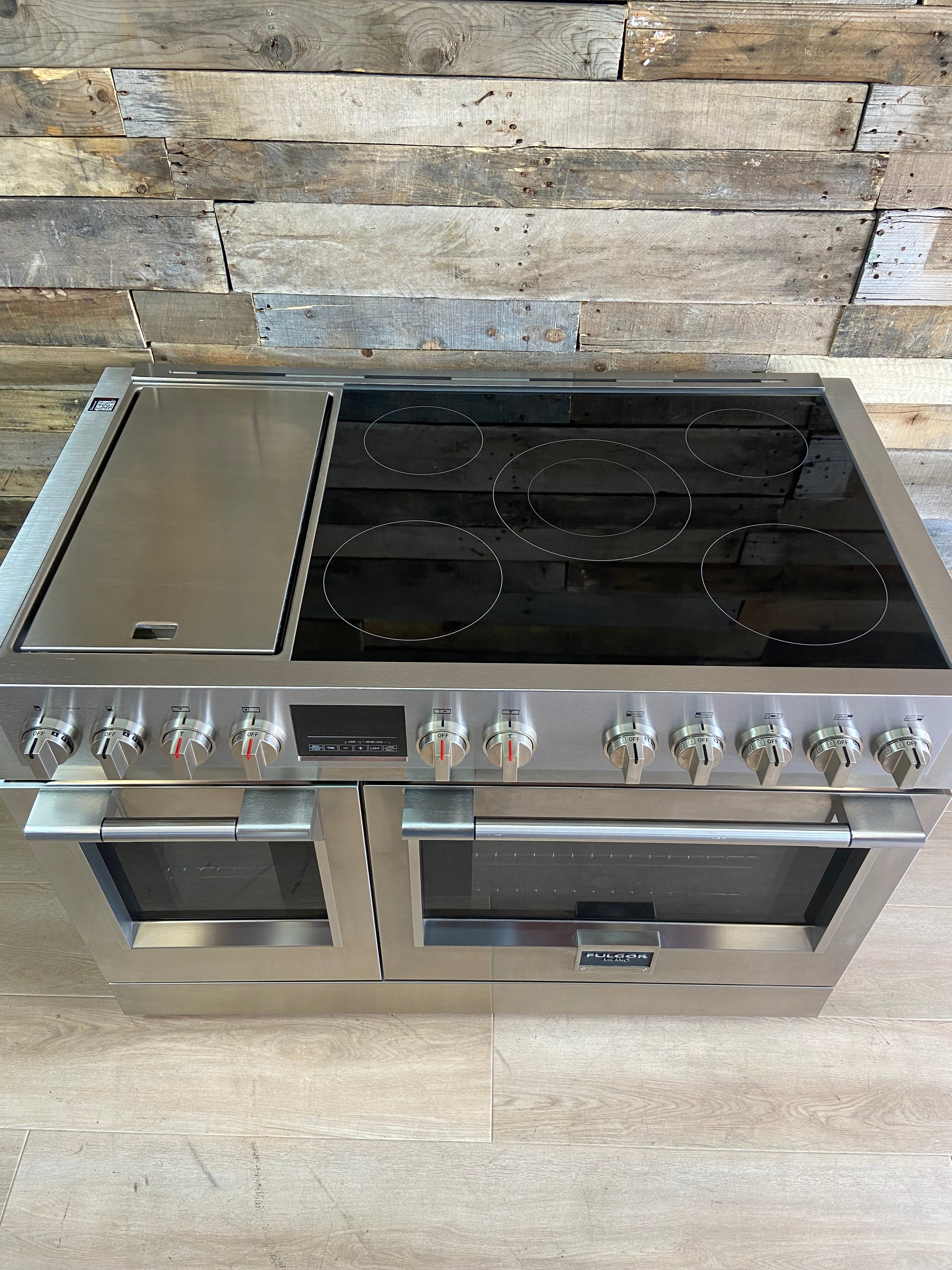 Fulgor Milano F6PIR485GS1 48-Inch Professional Electric Range with Glass Cooktop and Double Ovens