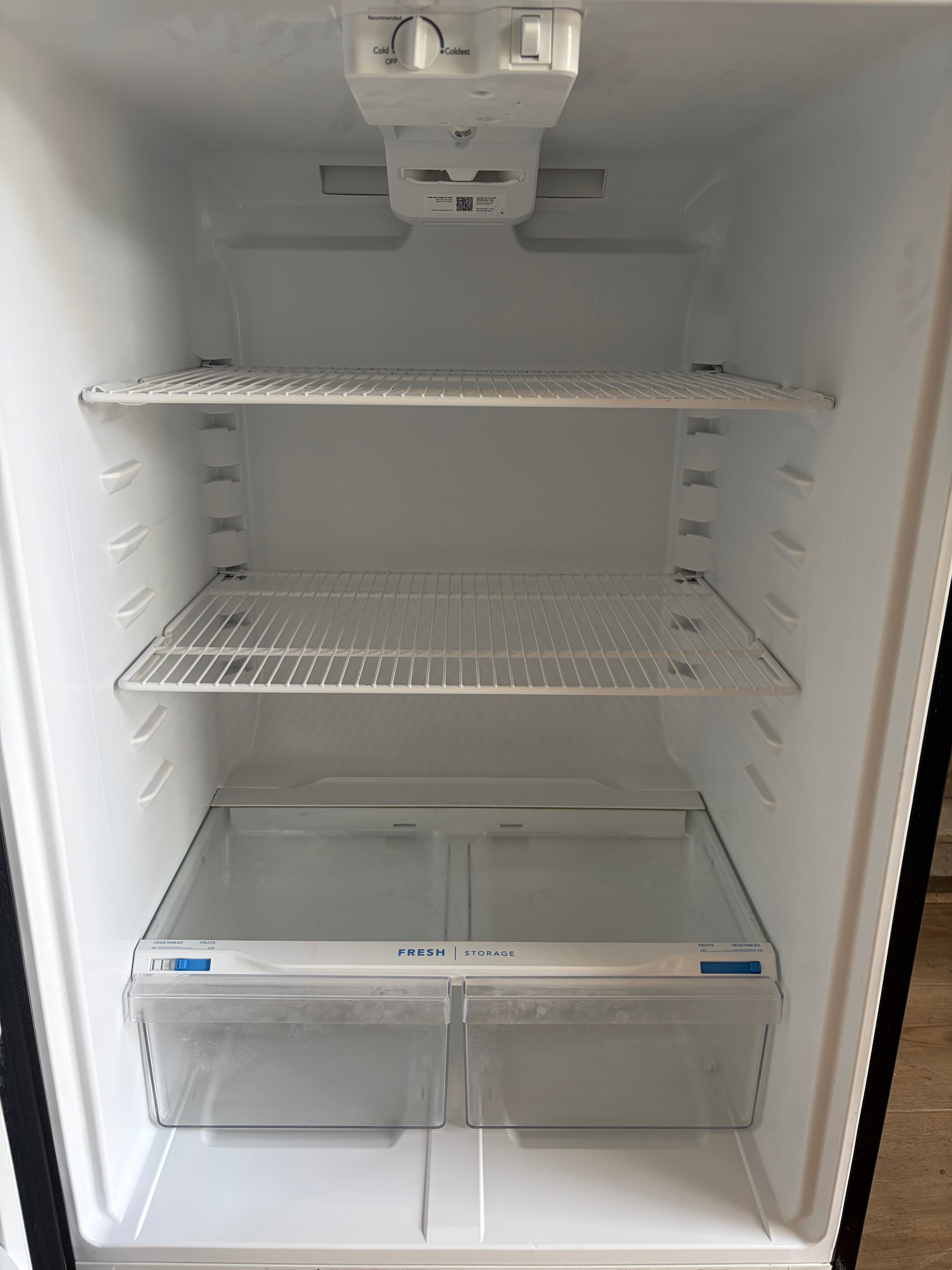 Black Frigidaire Top Bottom Fridge