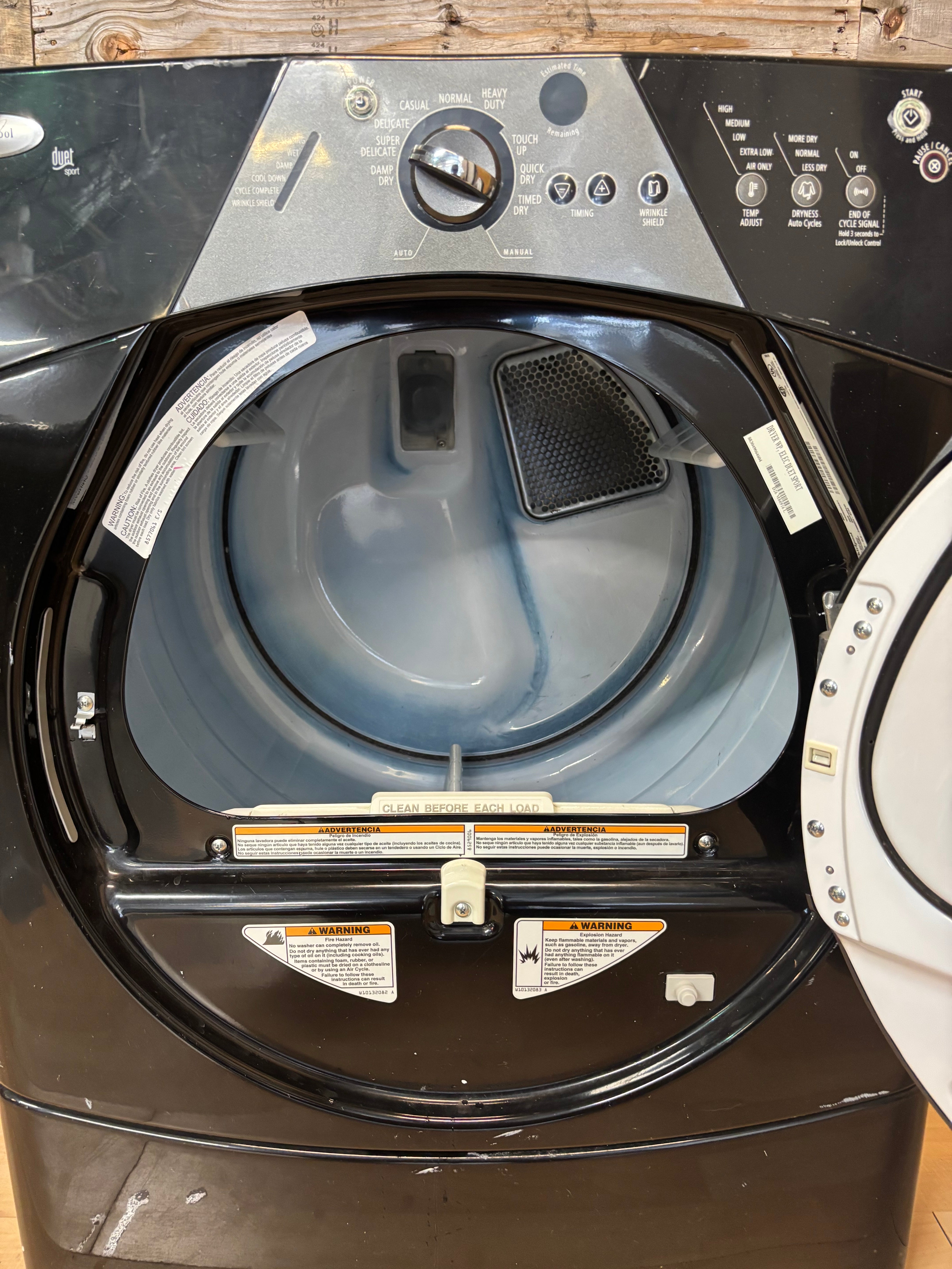 Black Whirlpool Duet Dryer