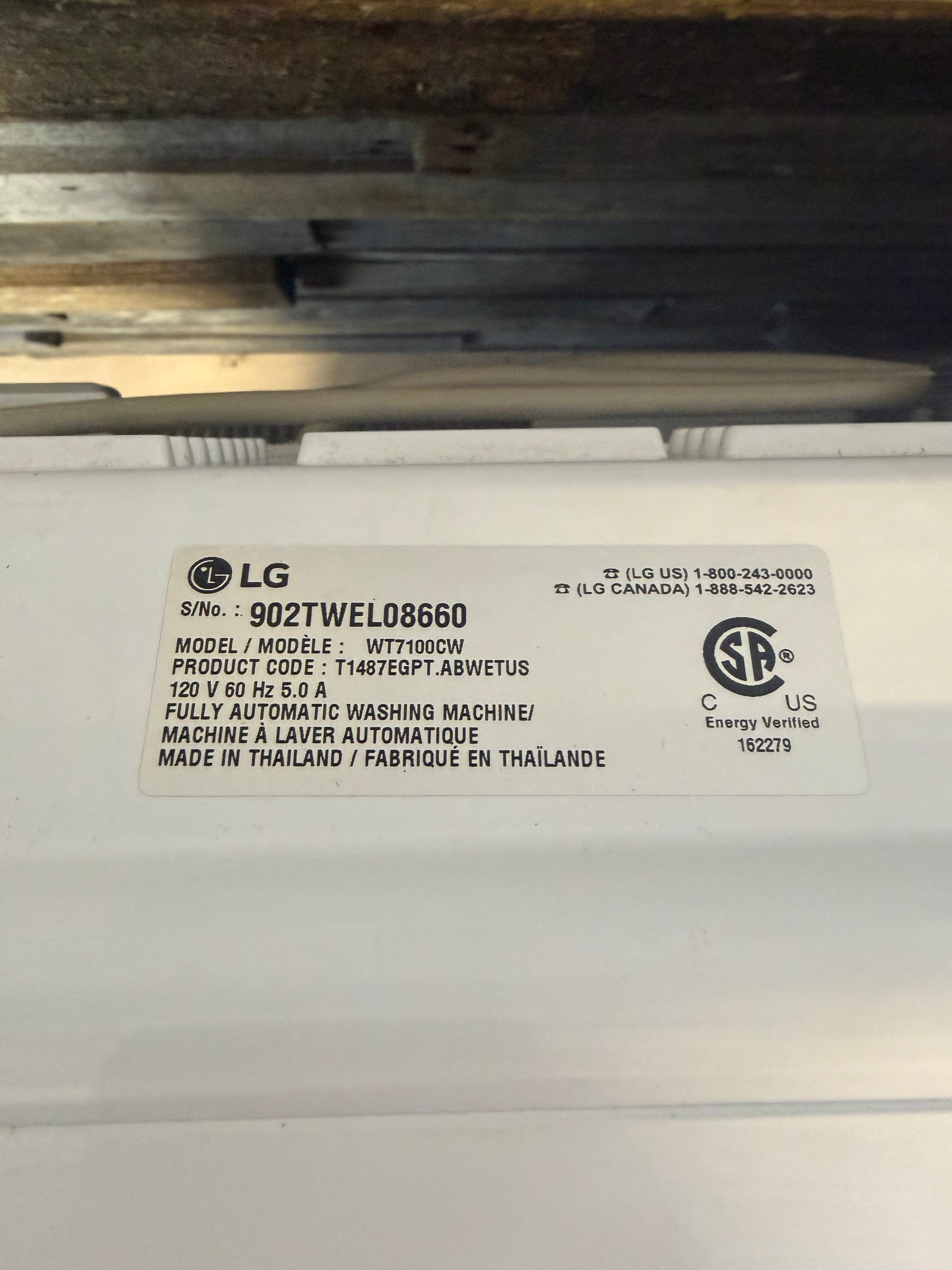 LG Samsung White Top Load Set