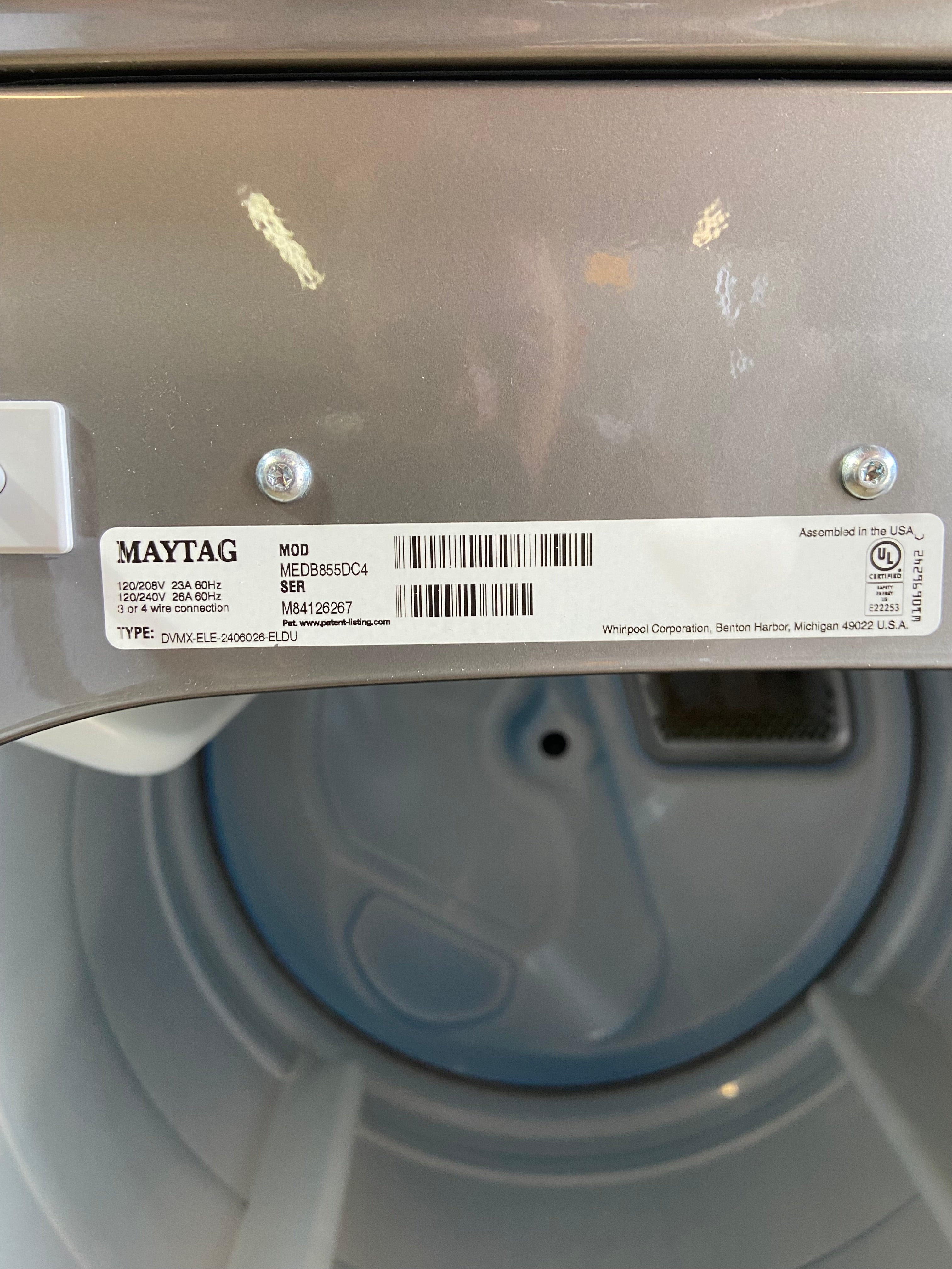 Maytag Bravos XL Silver Dryer