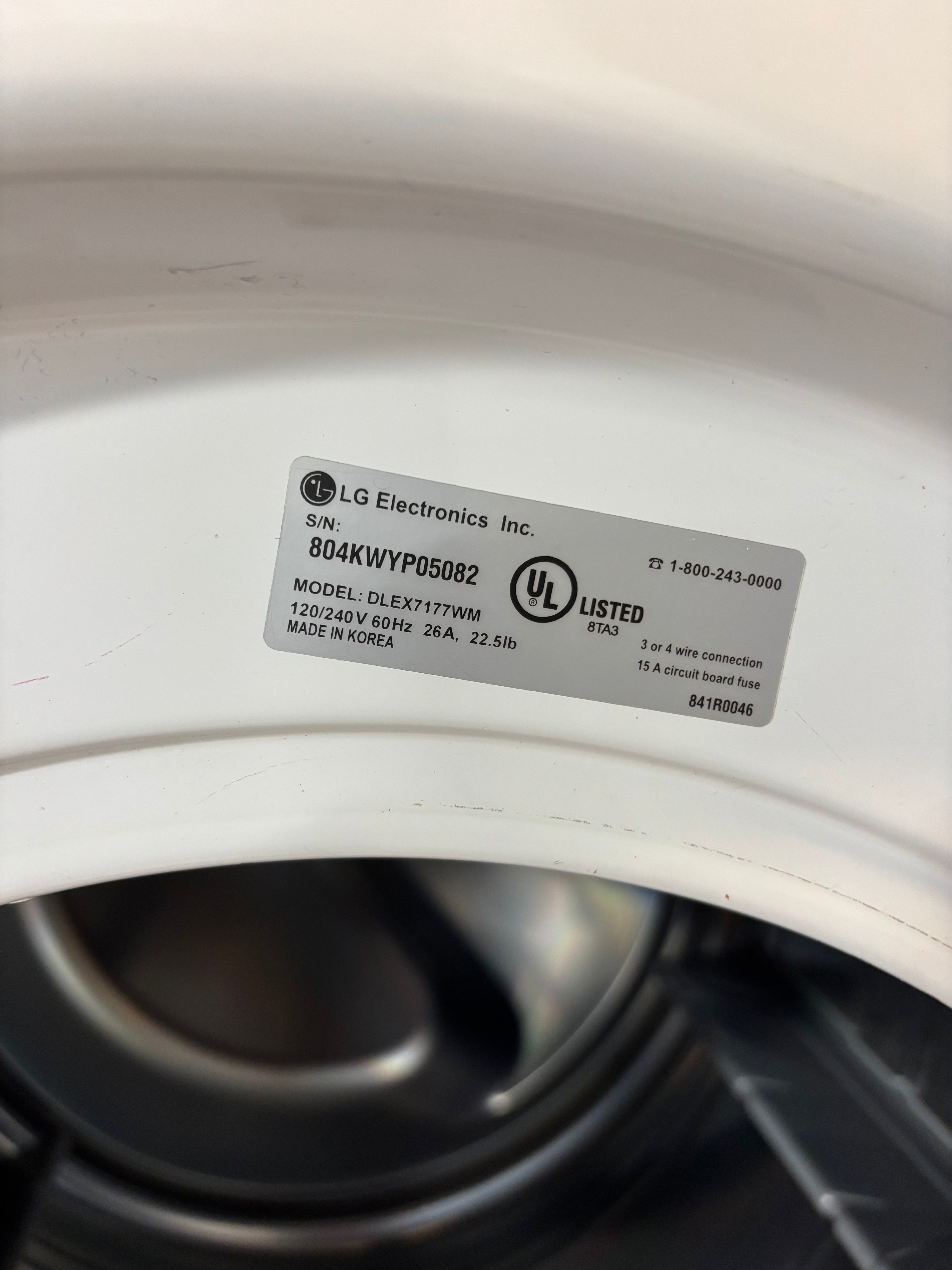 White Lg Steam Front Load Set