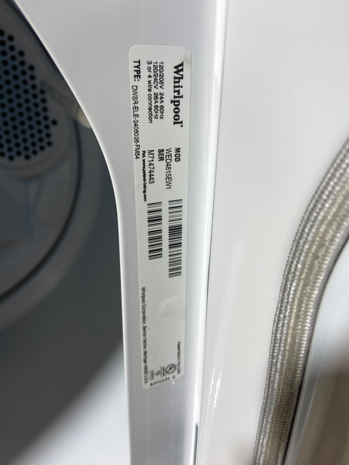 Whirlpool Grey Panel Washer Dryer Set