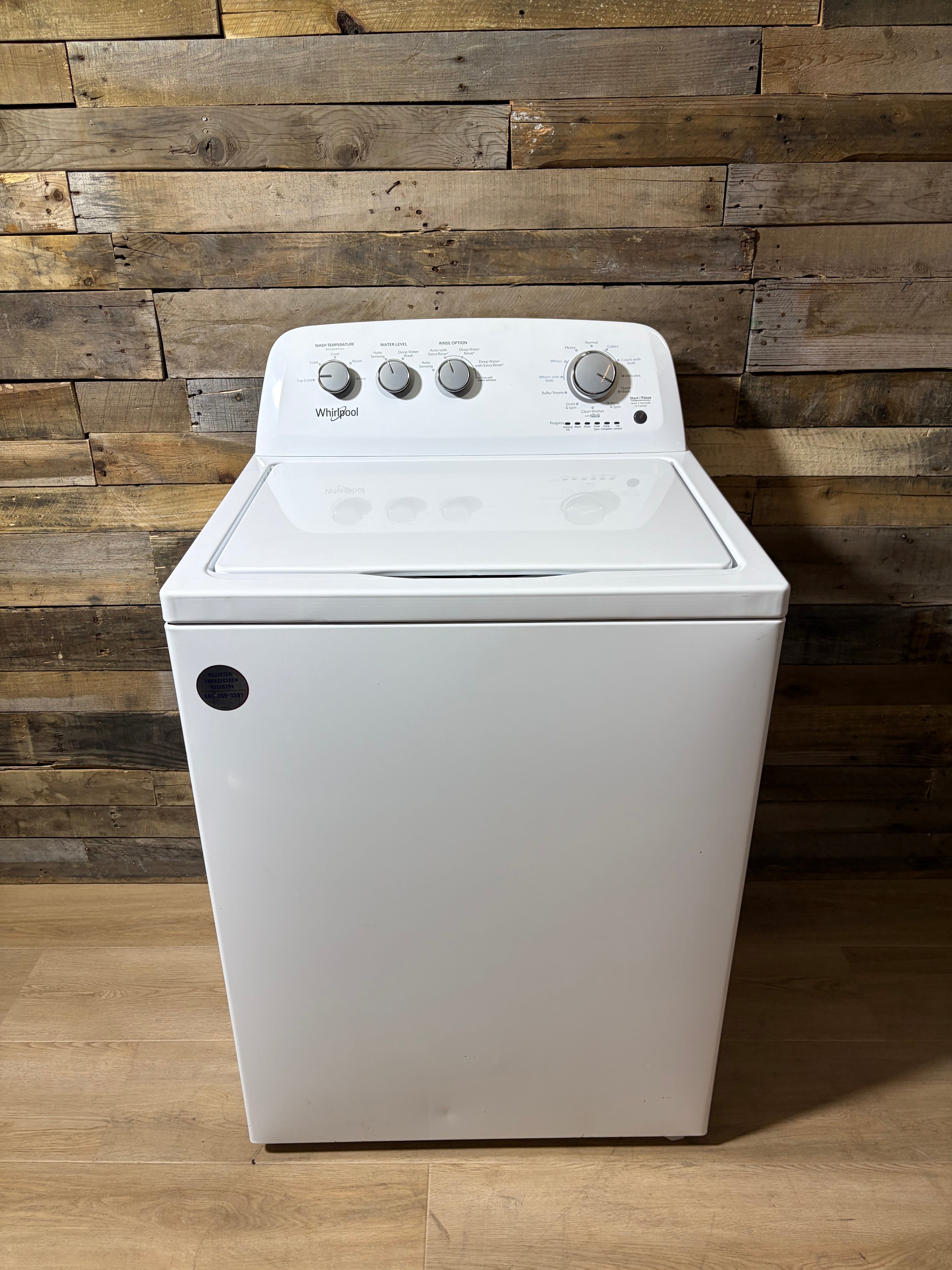 White Whirlpool Large Capacity Top Load Washer