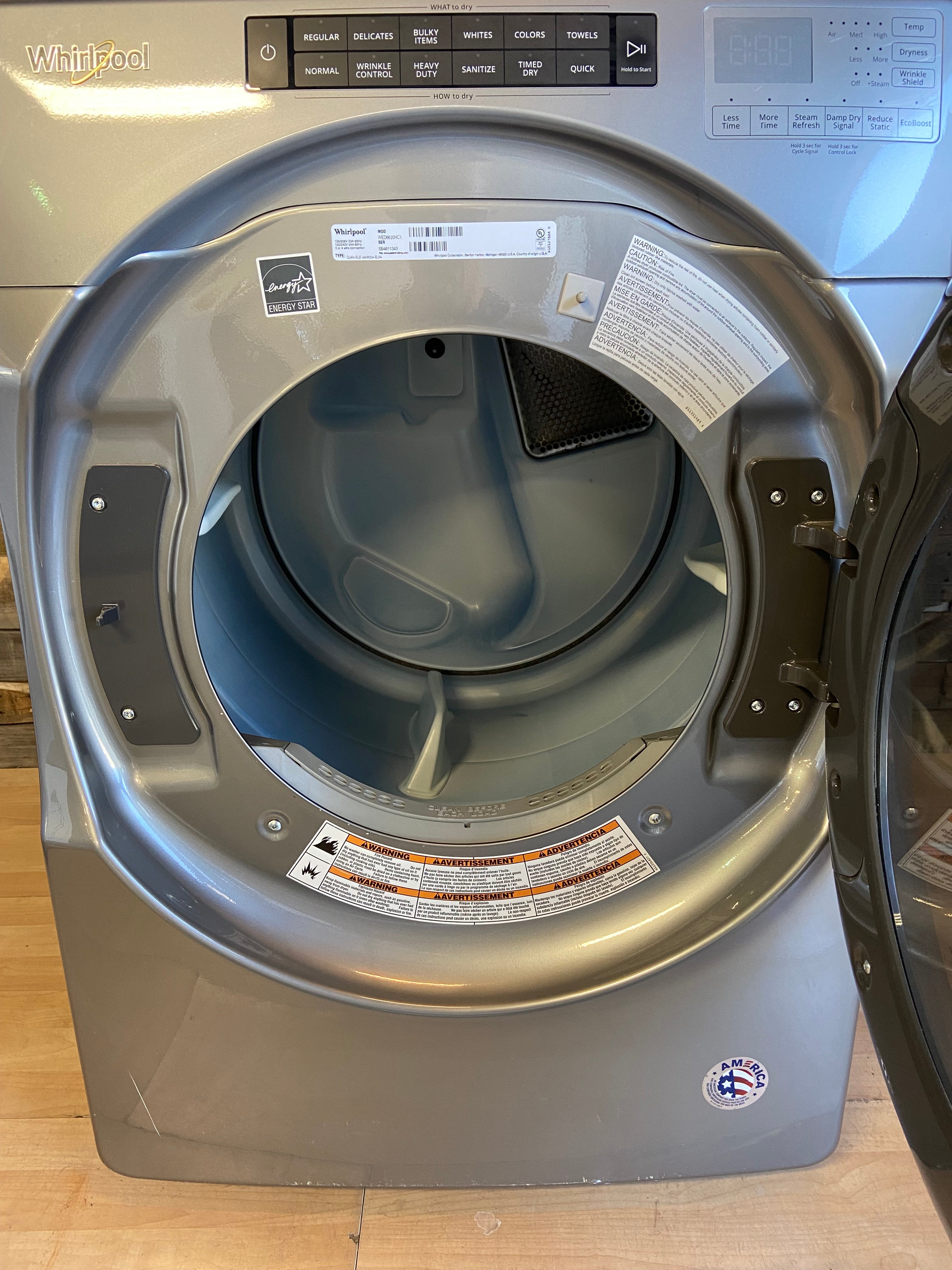 Whirlpool Grey Front Load Dryer