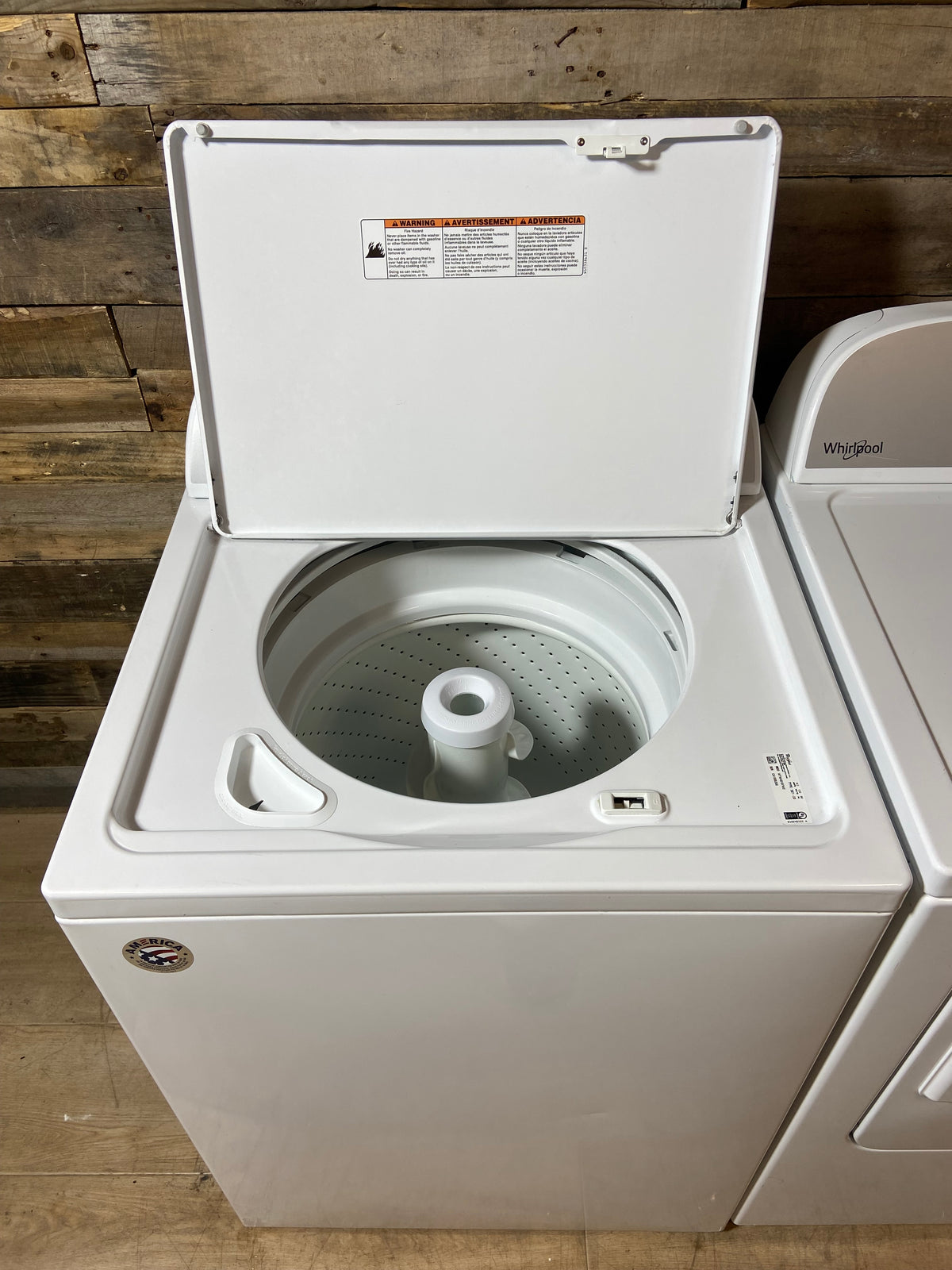 Whirlpool Top Load Grey Panel Washer & Dryer Set