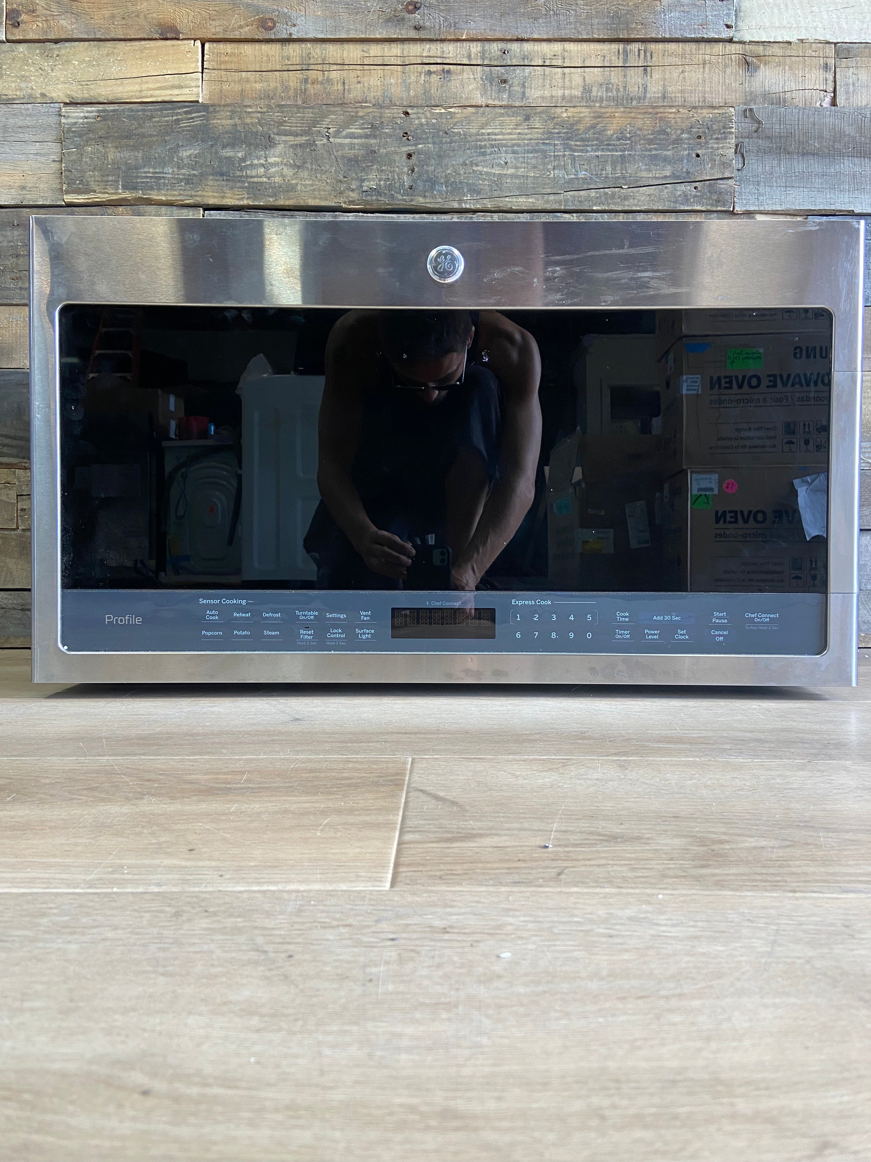 Stainless GE Profile™ 2.1 Cu. Ft. Over-the-Range Sensor Microwave Oven