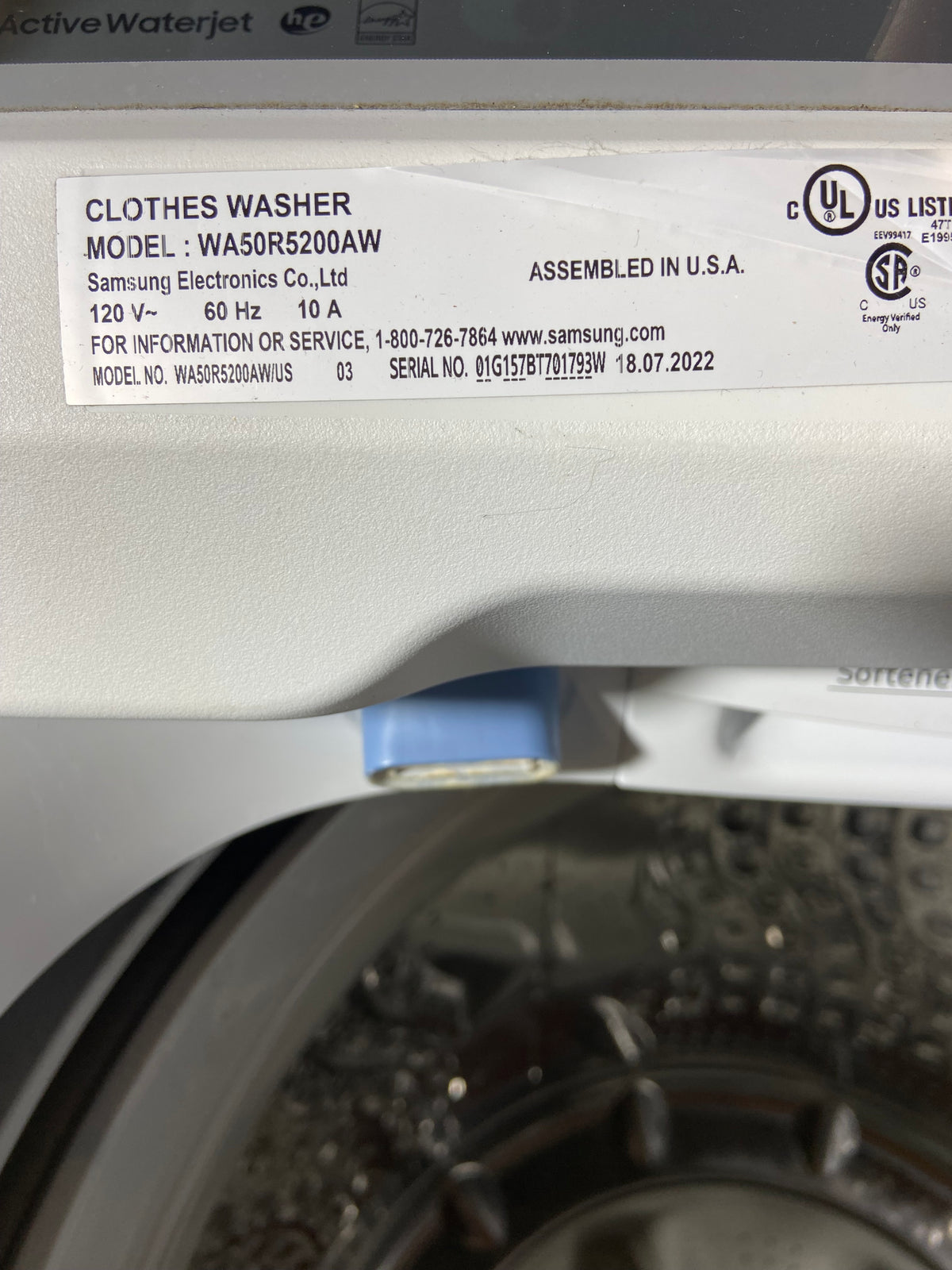 Samsung White 5.0 Cu Ft Top Load Washer