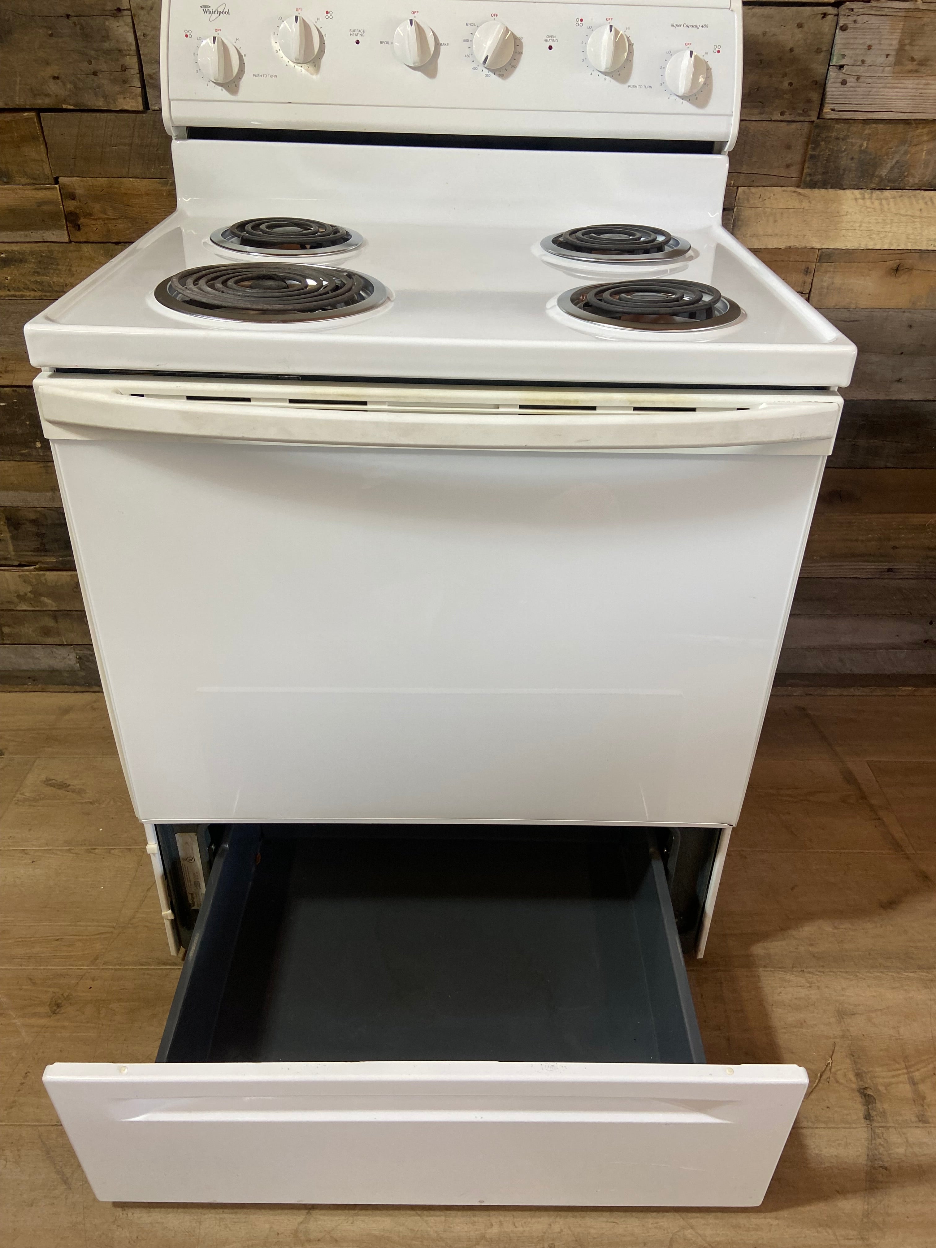 Whirlpool White Coil Top Range