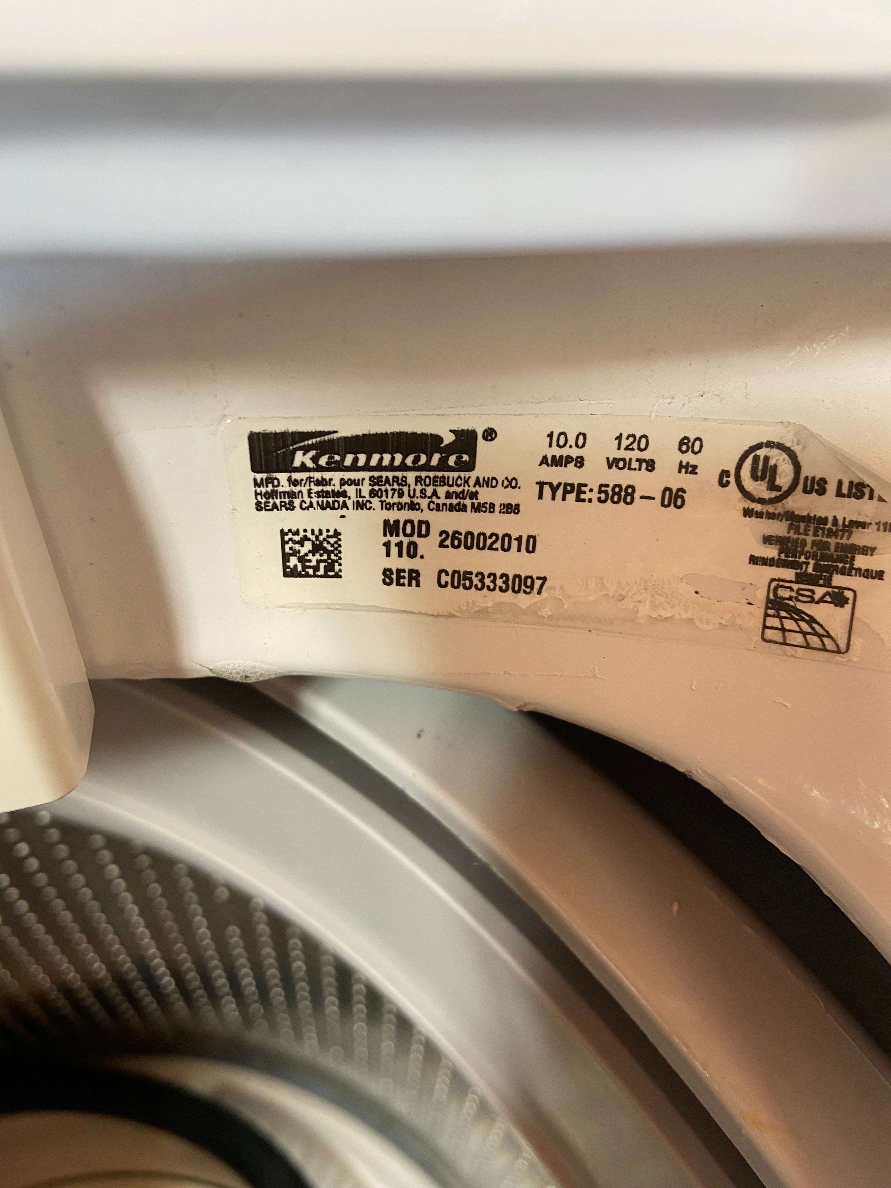 Kenmore Washer Dryer Set