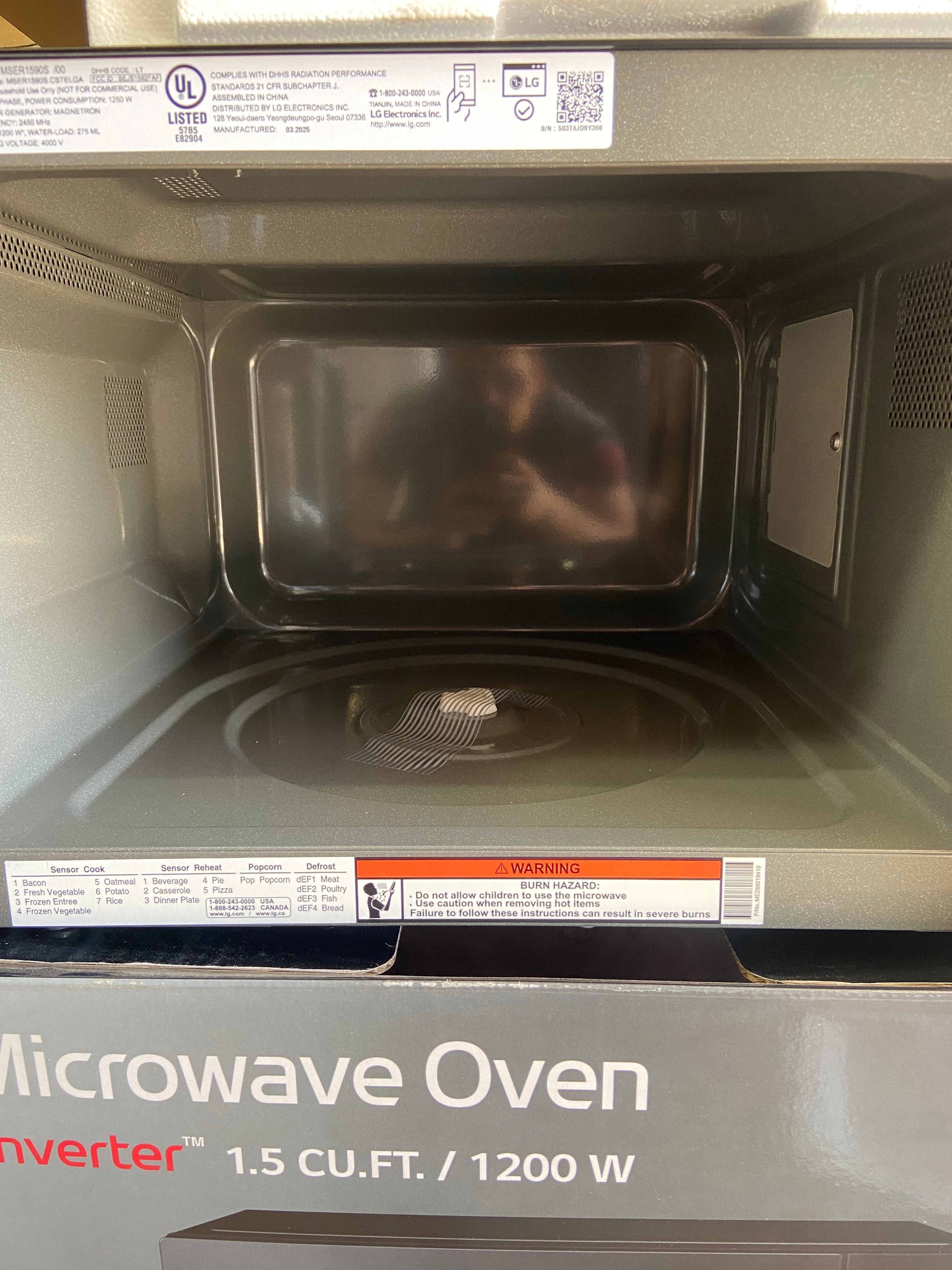 Black and Stainless 1.5 cu. ft. NeoChef™ Countertop Microwave with Smart Inverter and Sensor Cooking