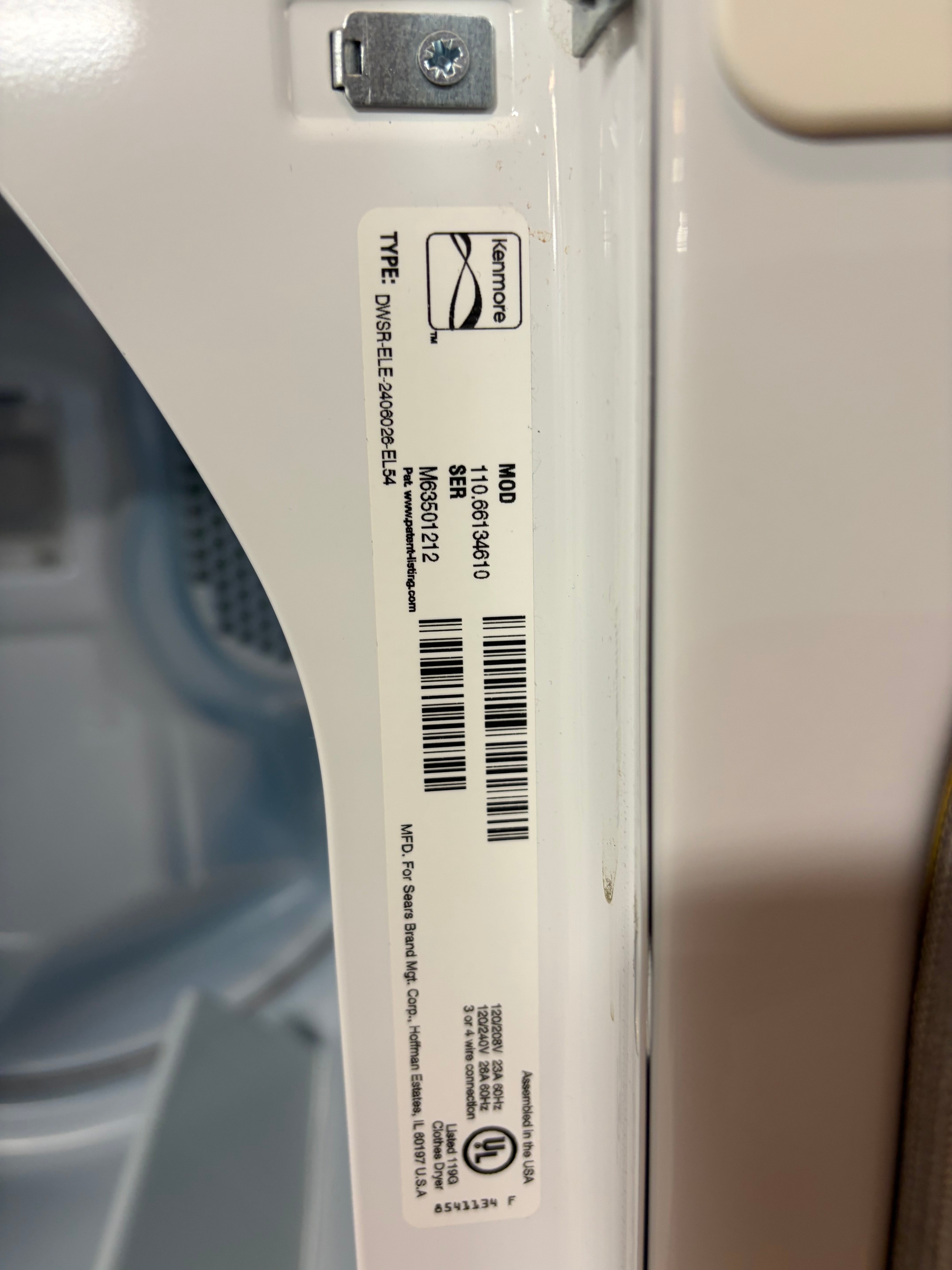 Kenmore Limited Edition American Flag Dryer