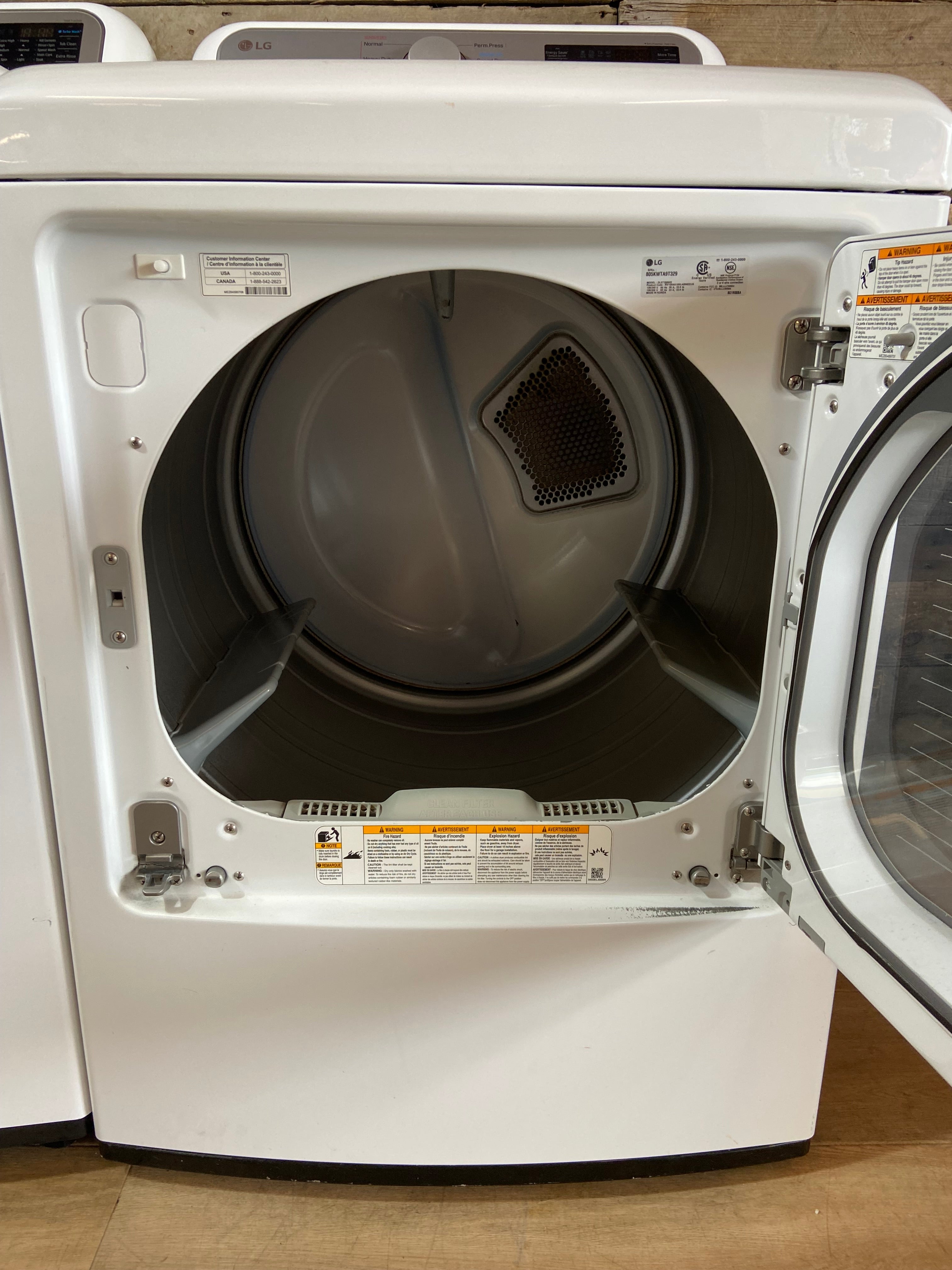 LG Top Load Glass Lid Washer & Dryer Set