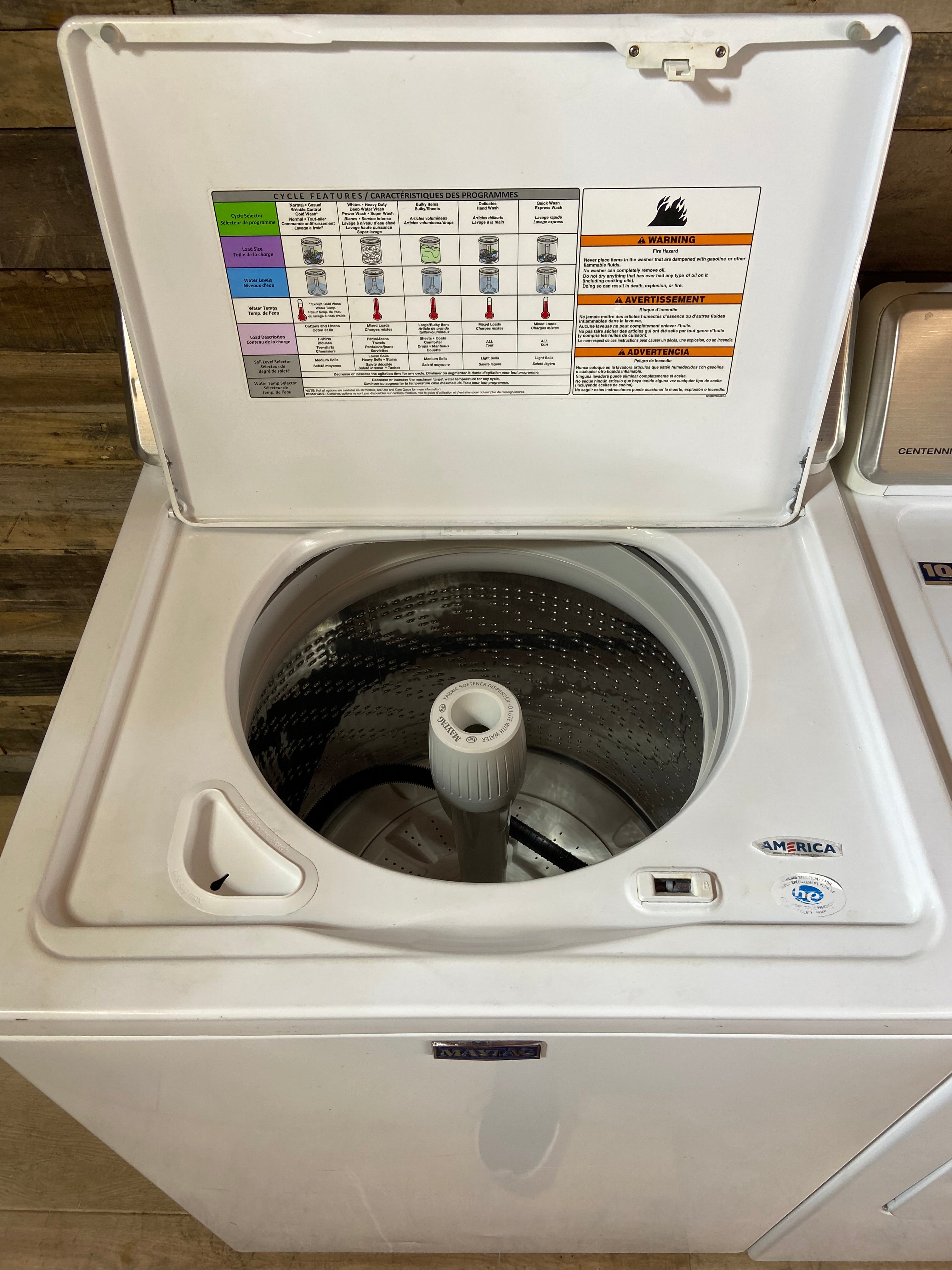 Maytag Centennial Top Load Large Capacity Washer & Dryer Set