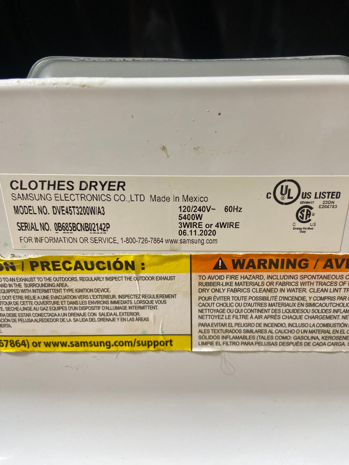 Samsung Large Capacity Glass Lid Washer & Dryer Set