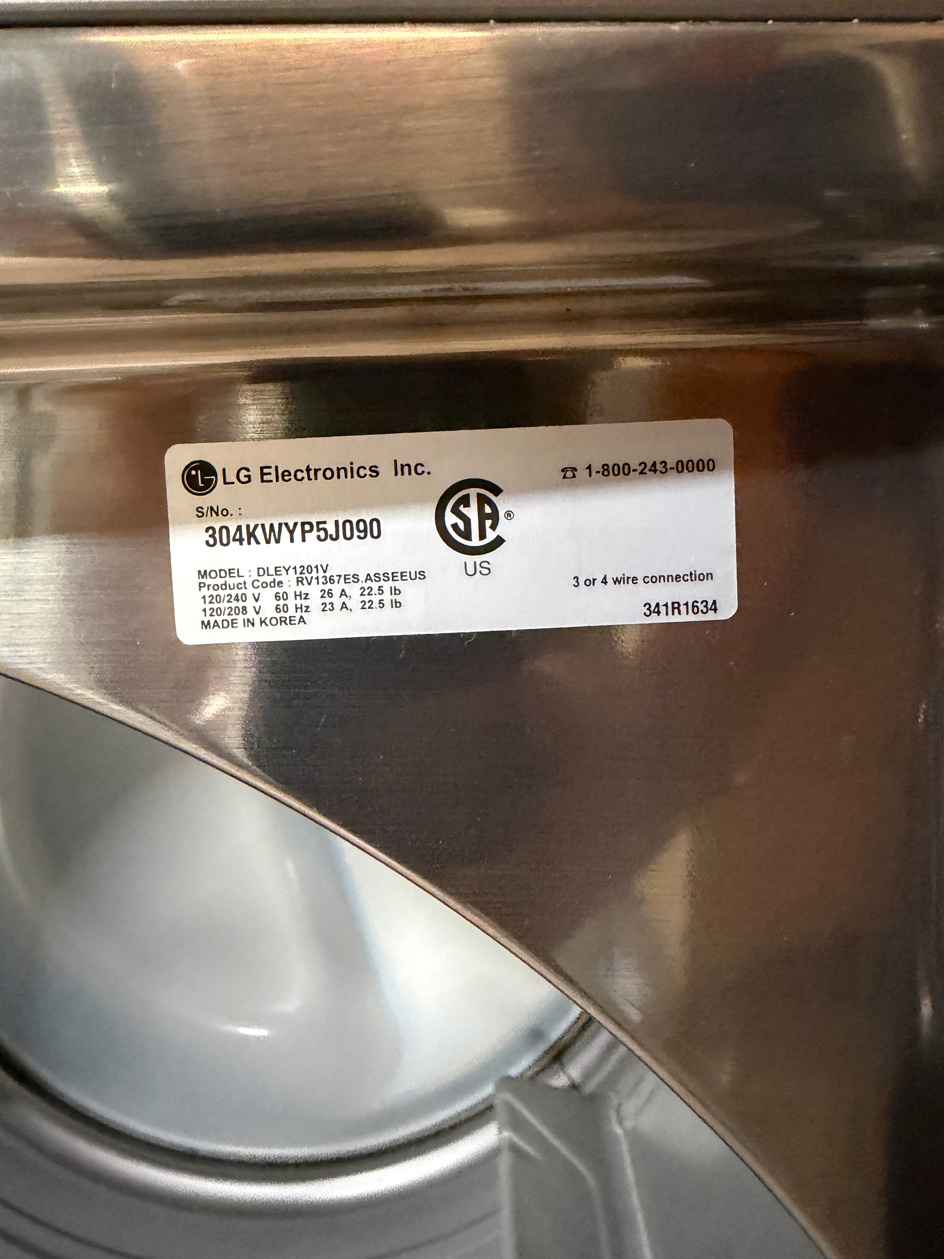LG Stainless Hydroshield Dryer