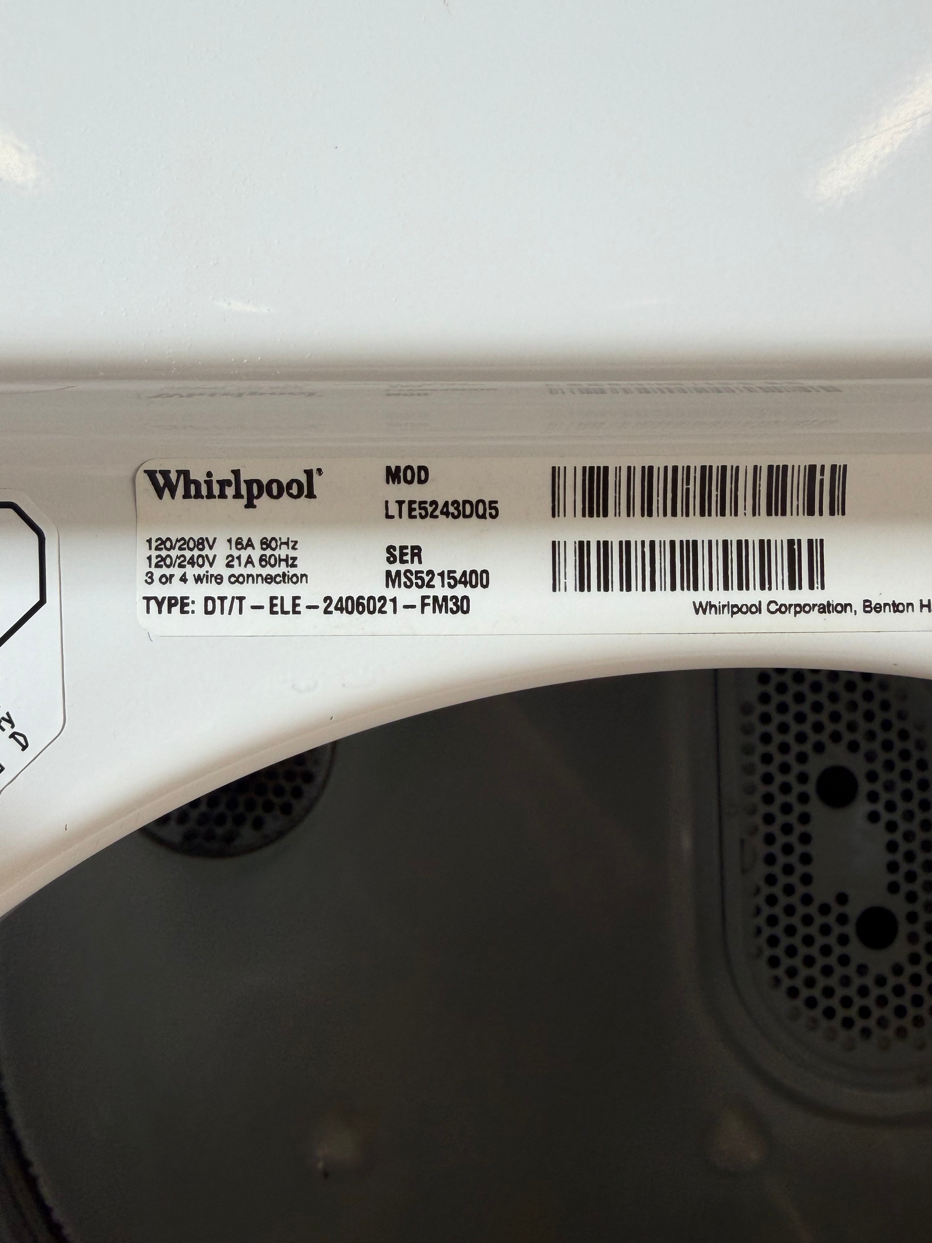 Whirlpool Thin Twin 24 Inch Stackable