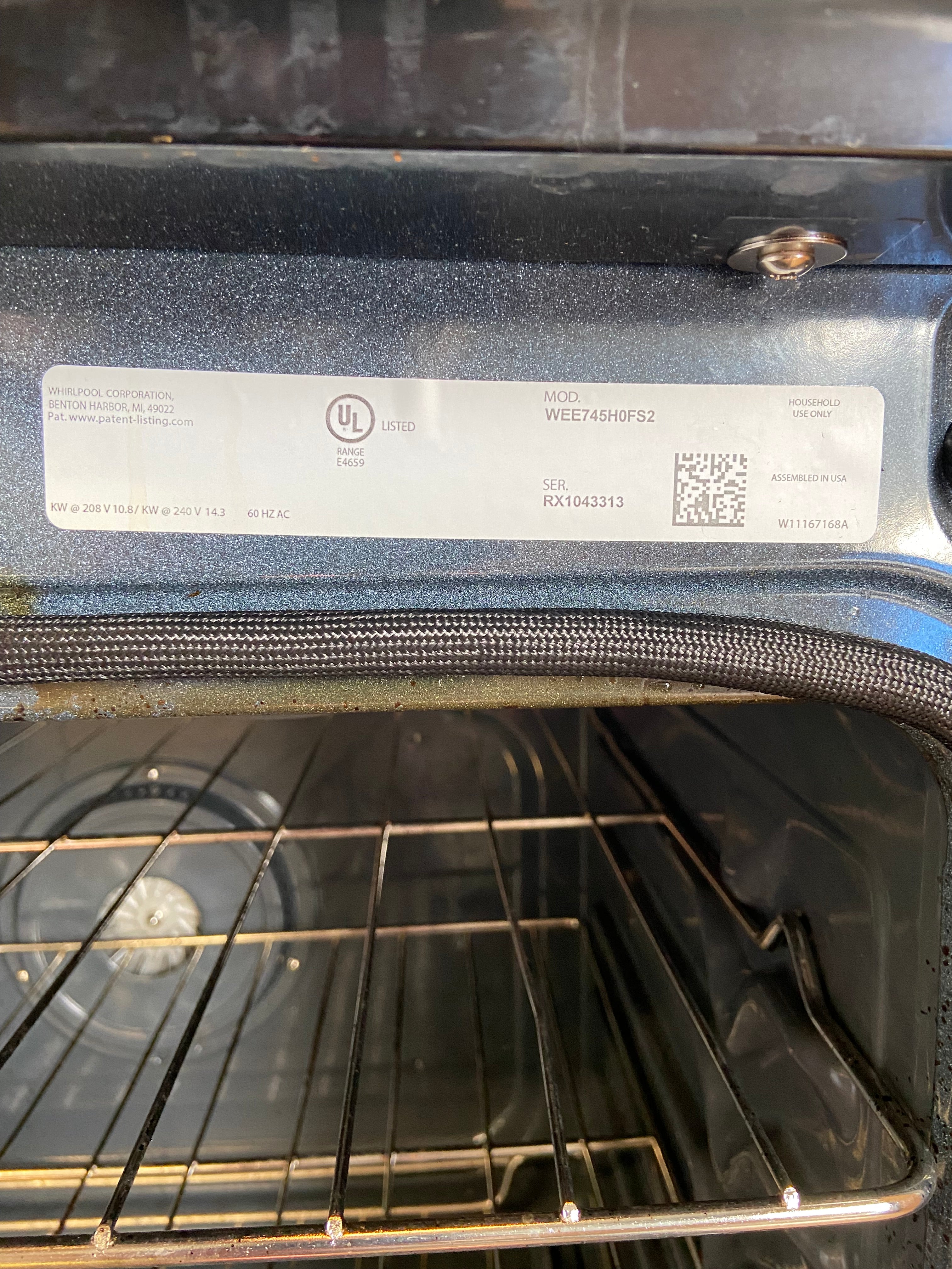 Whirlpool Slide In 5 Burner Convection Range