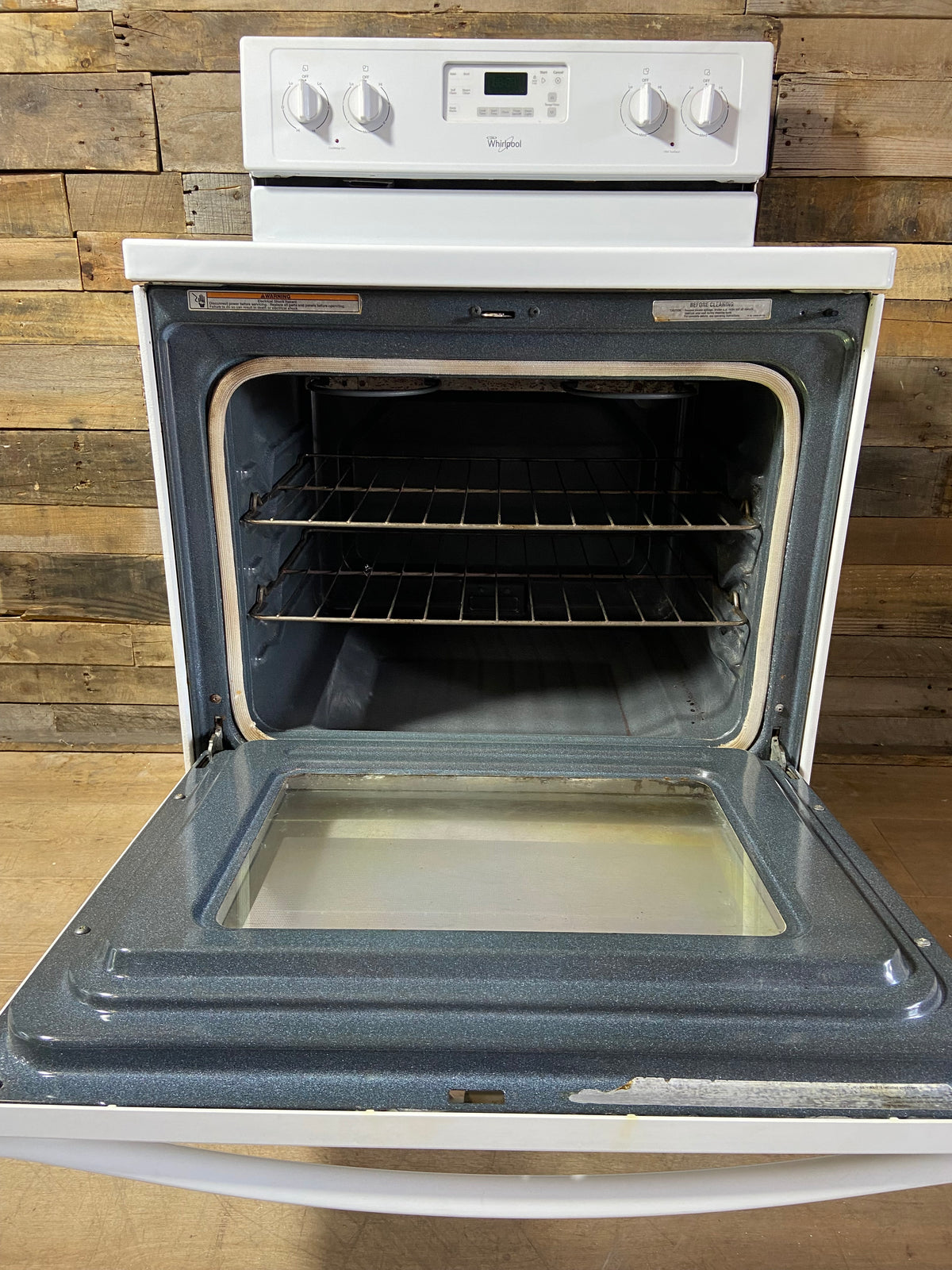 Whirlpool White Glass Top Range