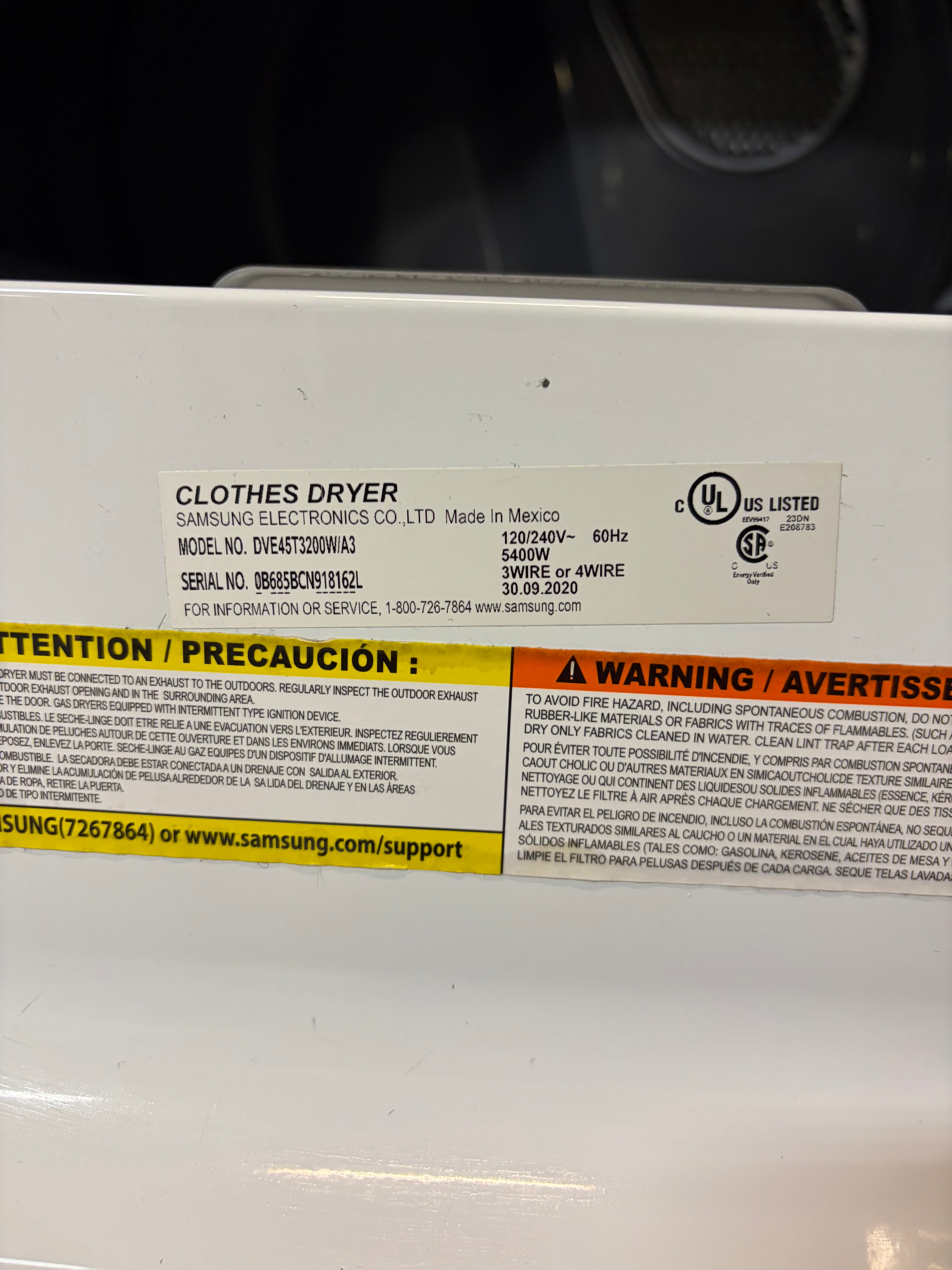 Samsung White Glass Top Set