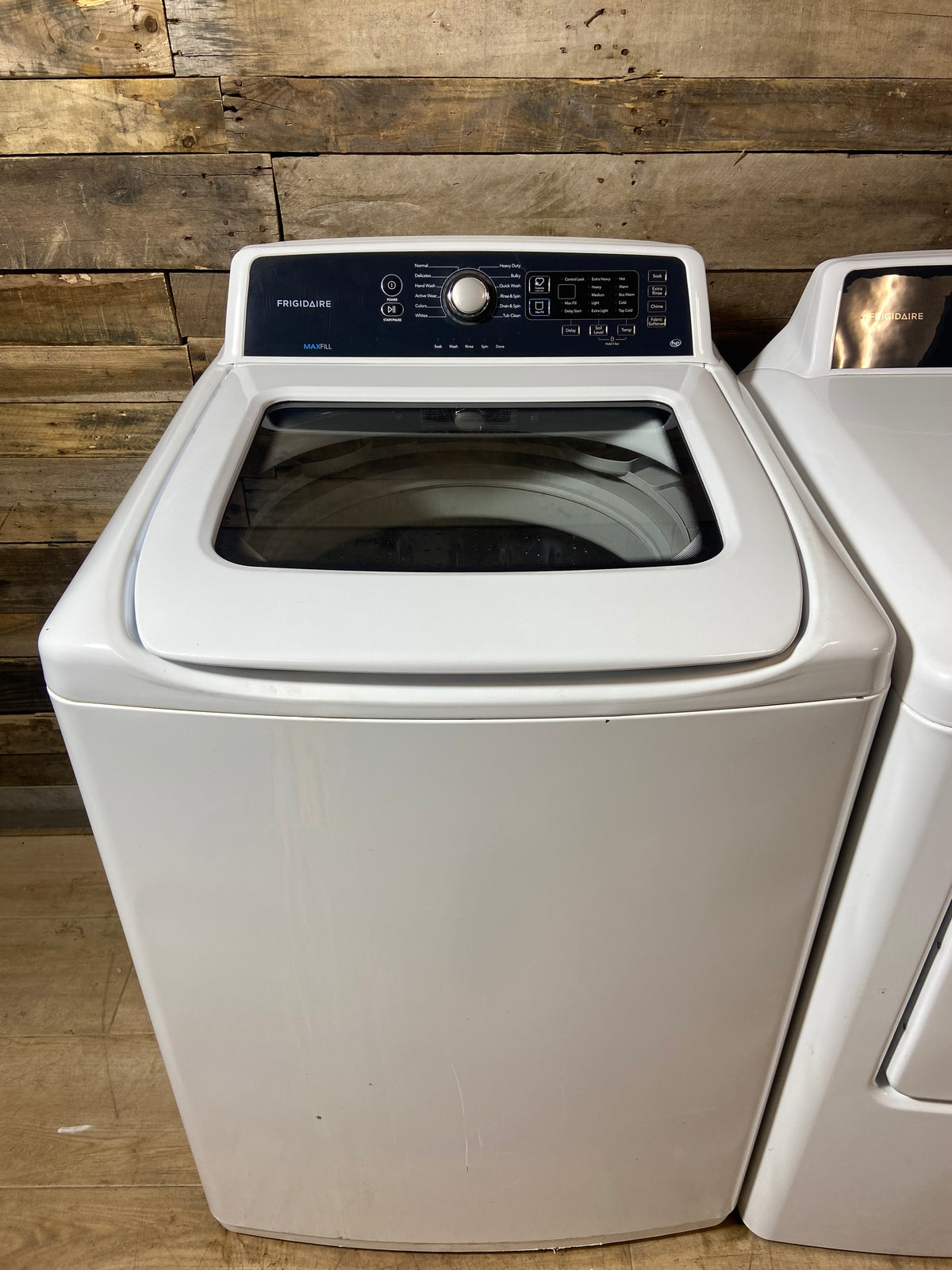 Frigidaire MaxFill Top Load Glass Lid Washer & Dryer Set