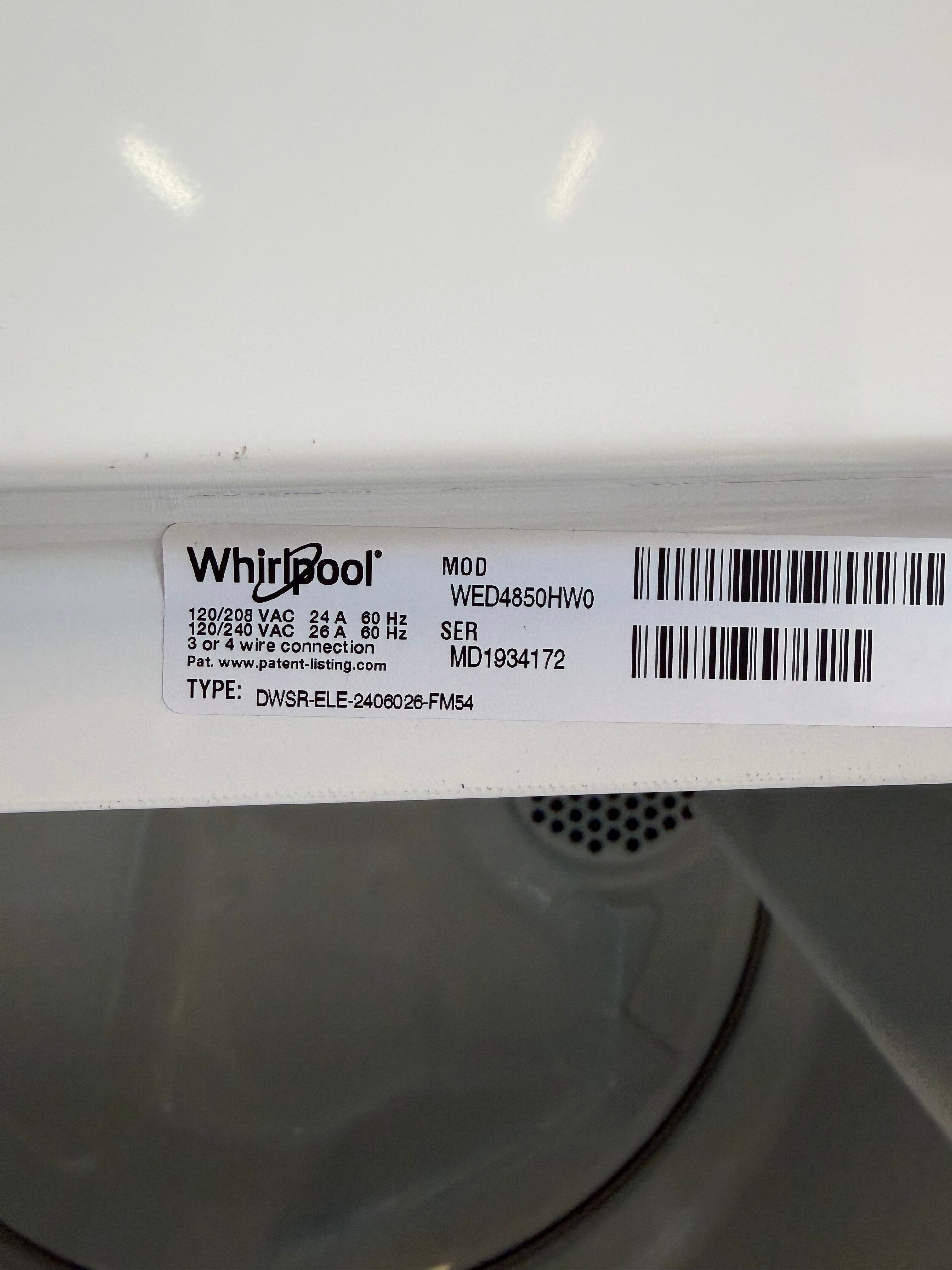 Whirlpool White Large Capacity Top Load Set