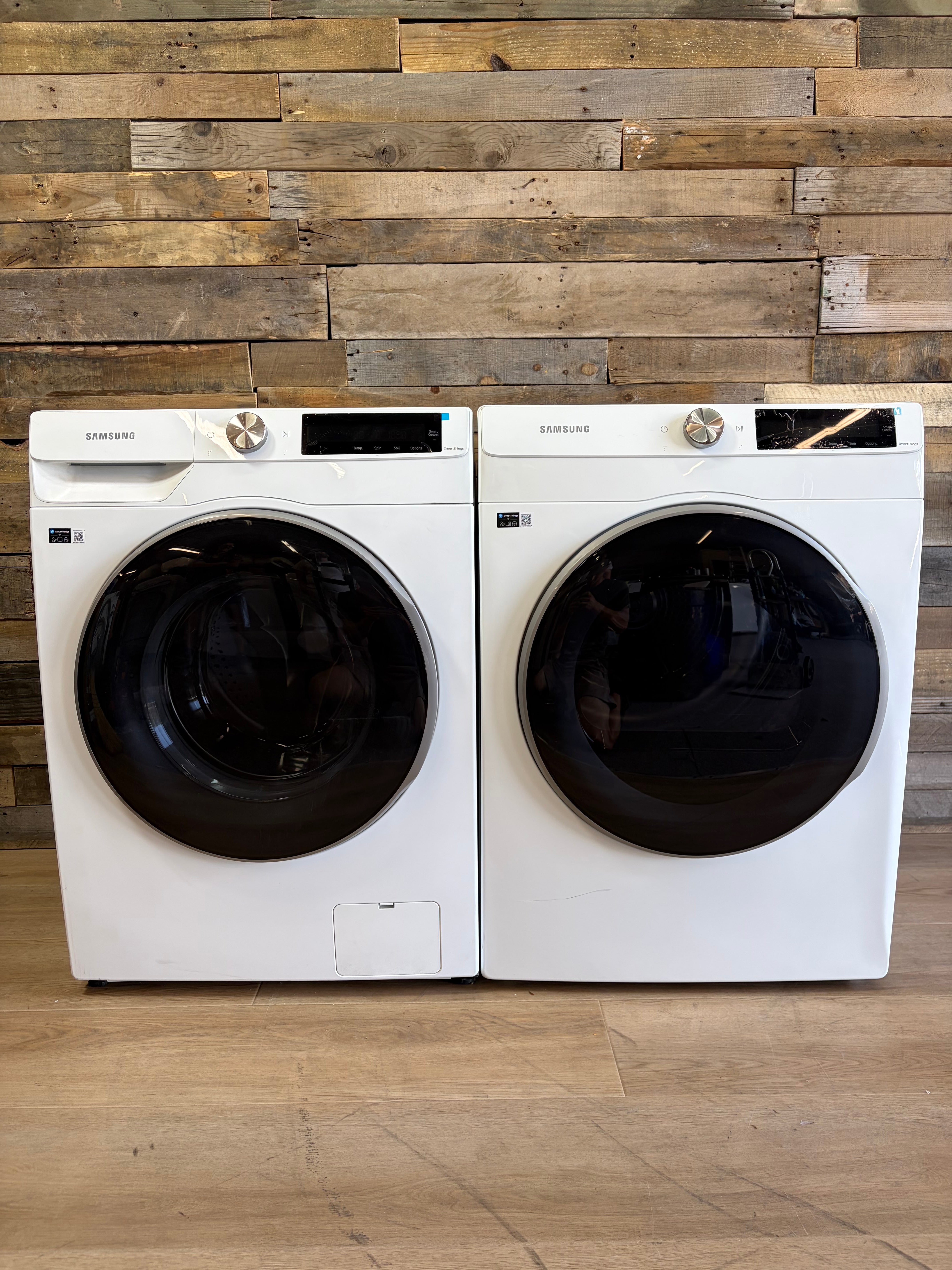 2.5 cu. ft. Compact Front Load Washer and Dryer with AI Smart Dial and Super Speed Wash in White