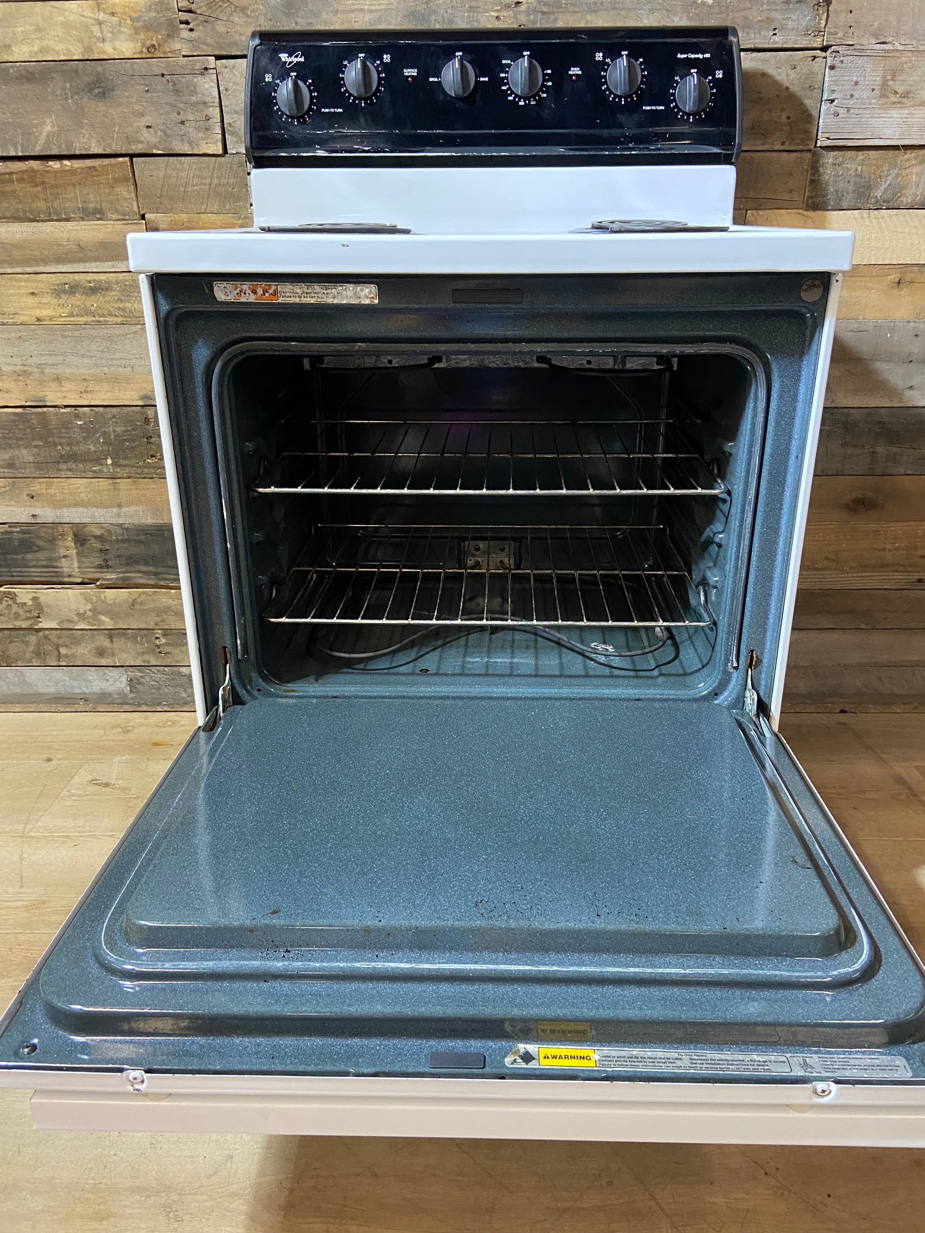 Whirlpool White 4 Burner Coil Top Range