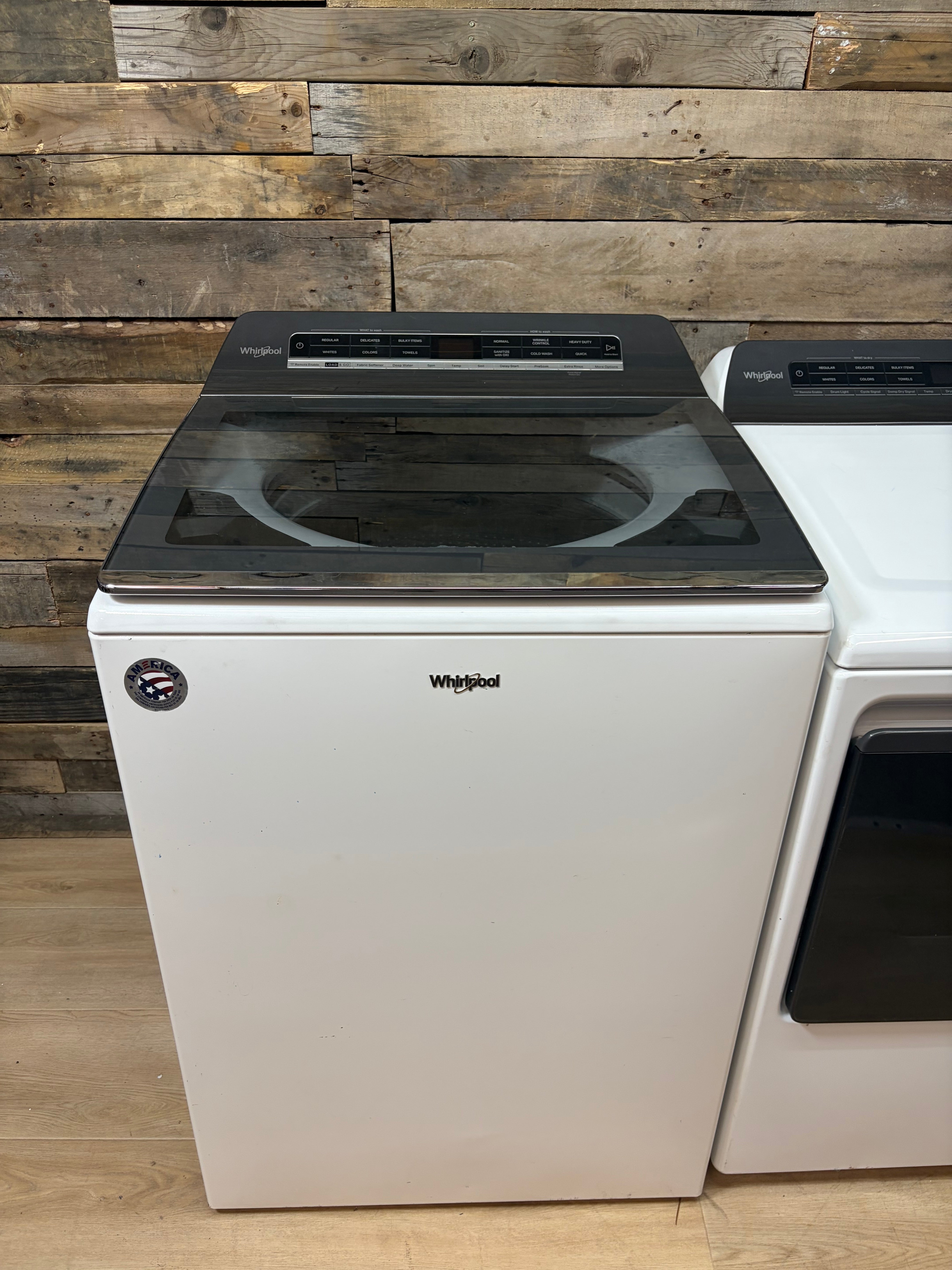 White Whirlpool Load-N-Go Wifi Enable Top Load Set
