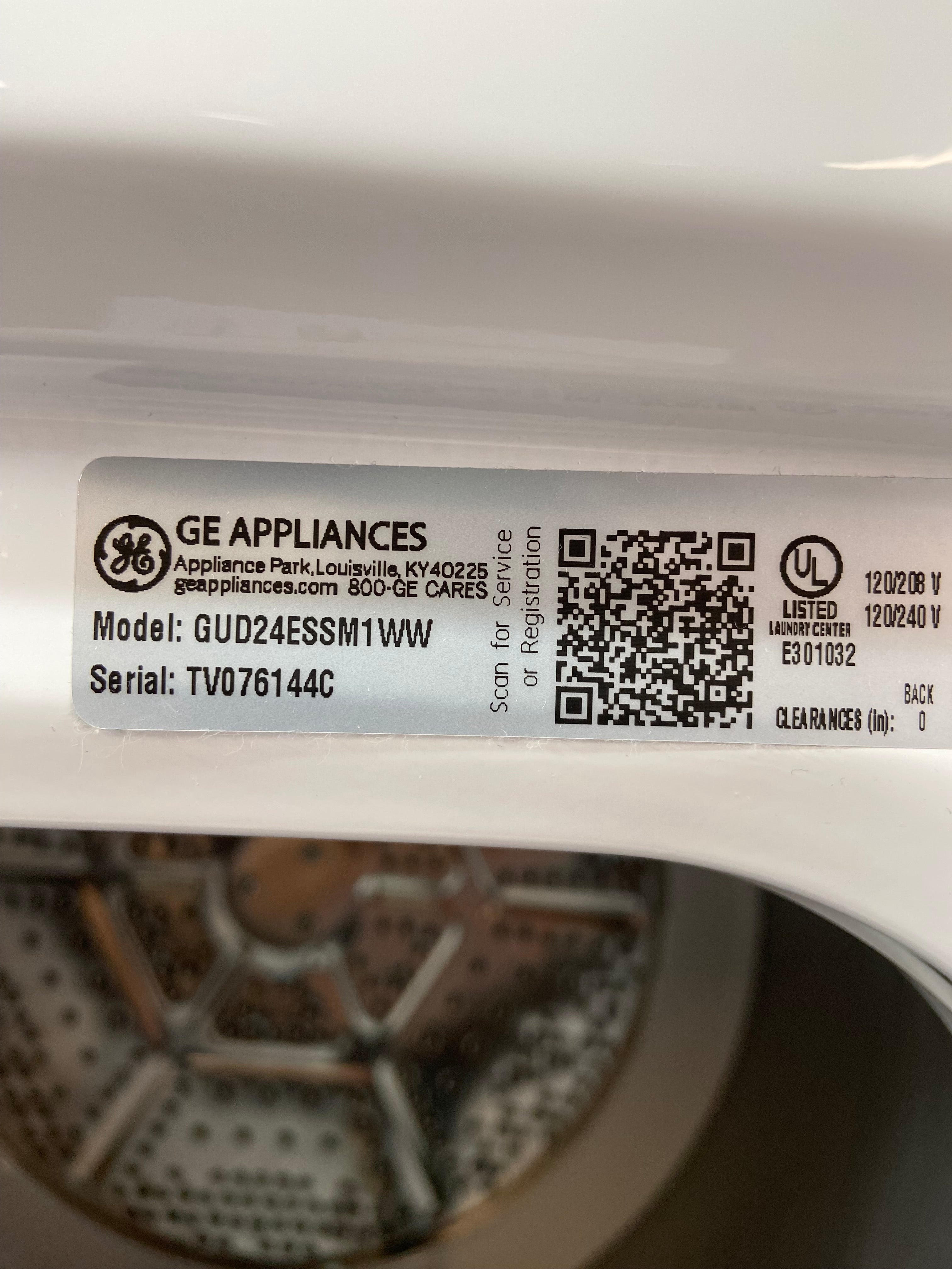 GE 24” Stackable (240v)
