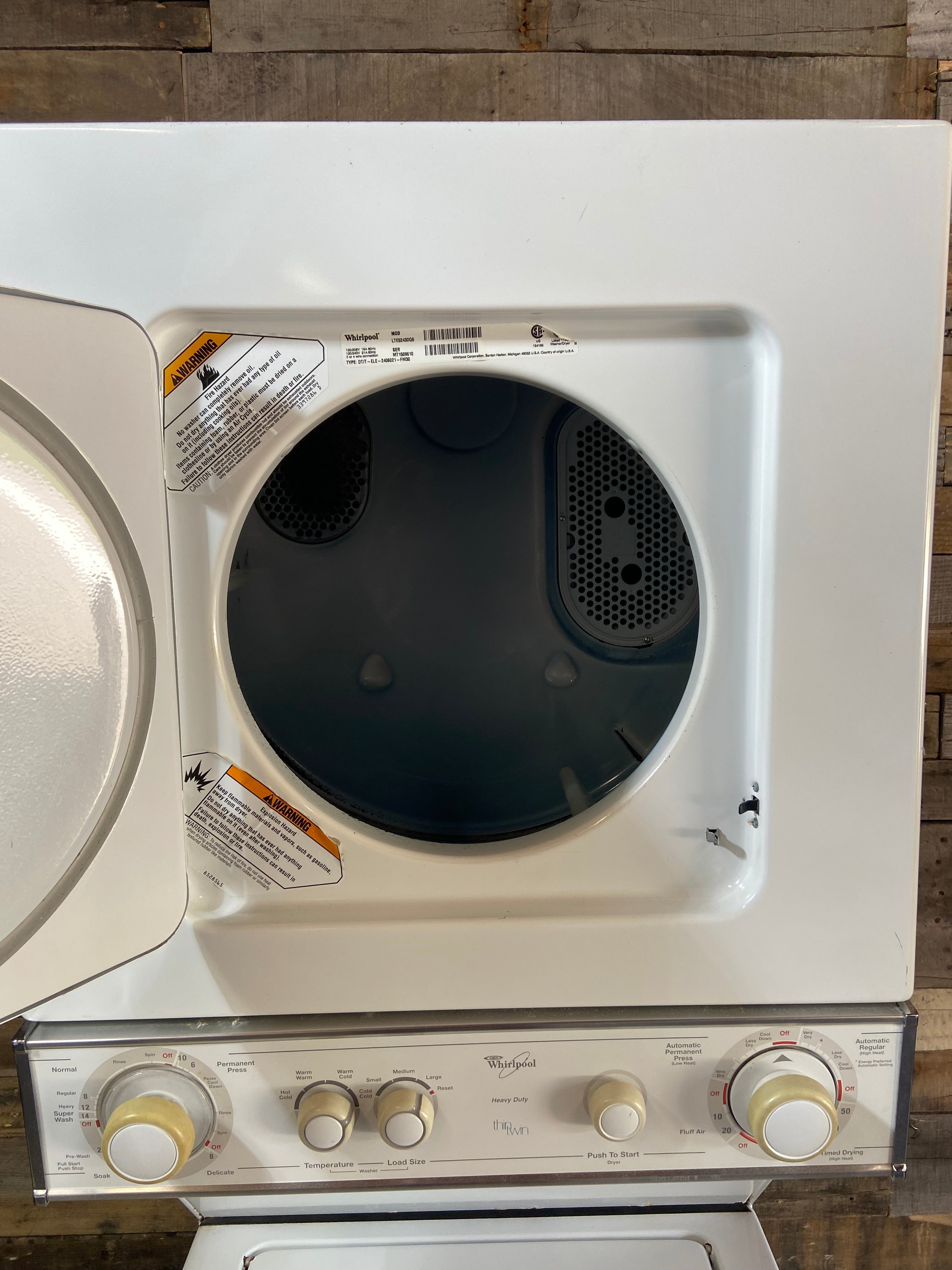 Whirlpool ThinTwin washer & Dryer Stackable