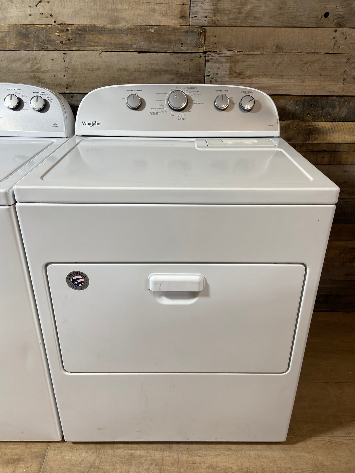 Whirlpool Top Load Grey Panel Washer & Dryer Set