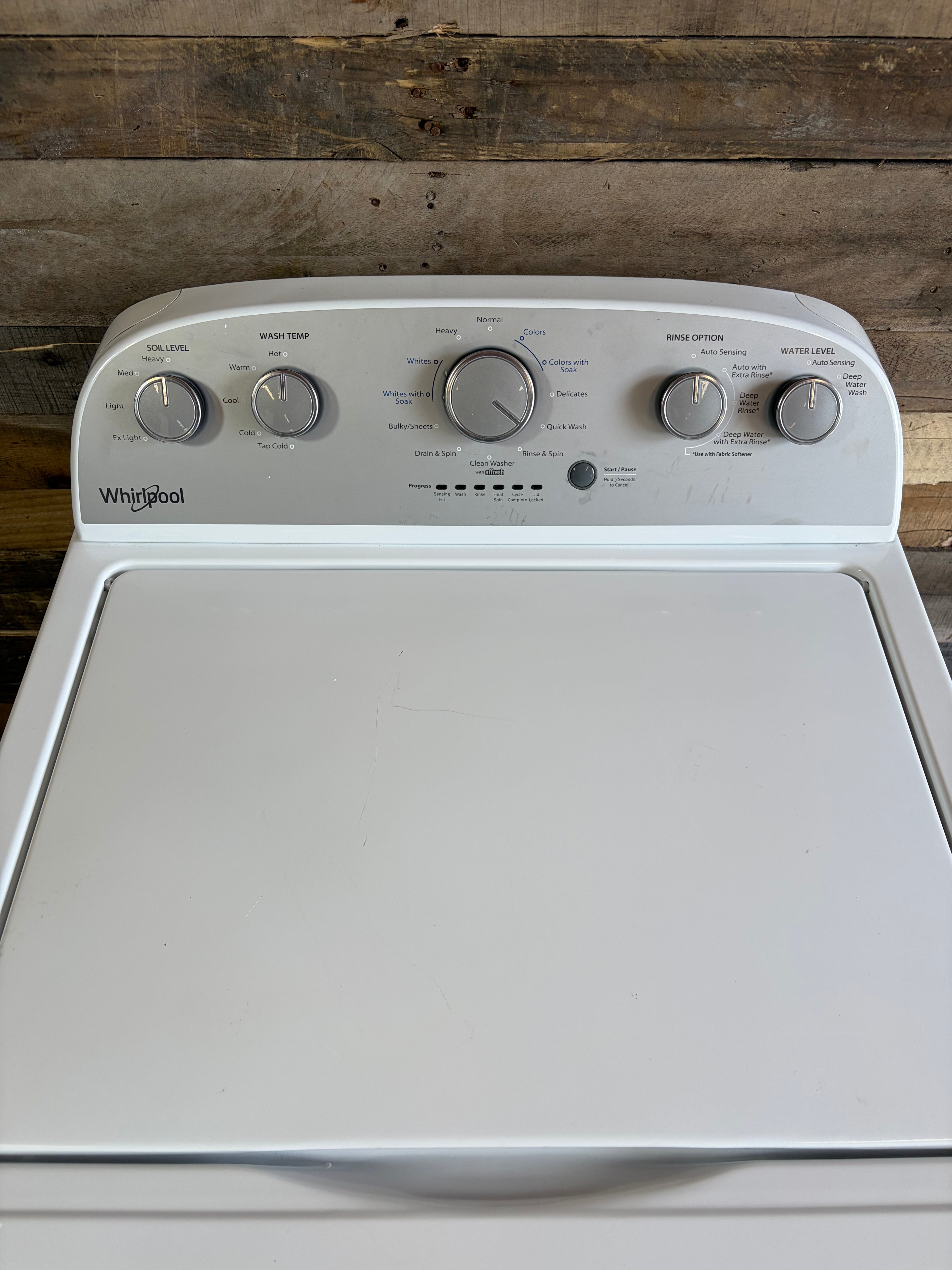 Whirlpool Grey Face Large Capacity Top Load Washer